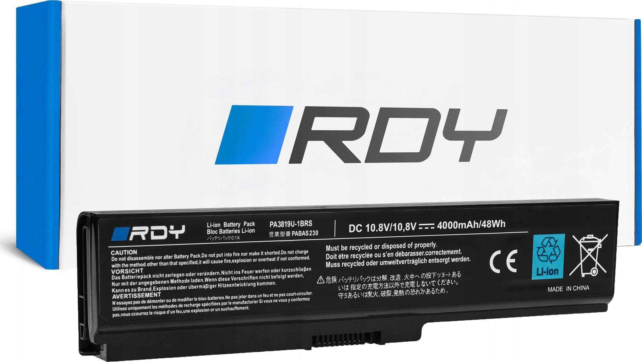 Battery RDY PA3817U-1BRS PA3818U-1BAS to Toshiba