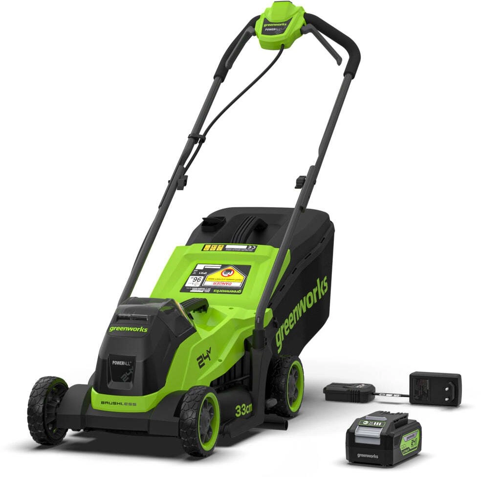 Greenworks 24V battery lawn mower 33