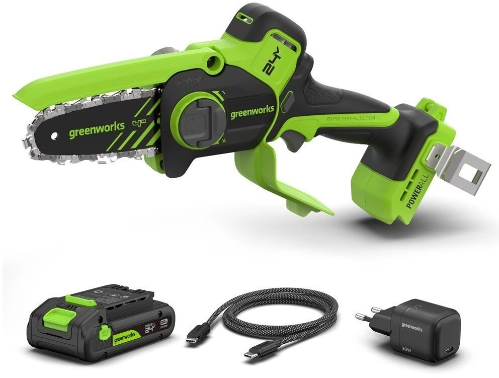 Greenworks chainsaw 24V mini chainsaw Greenworks