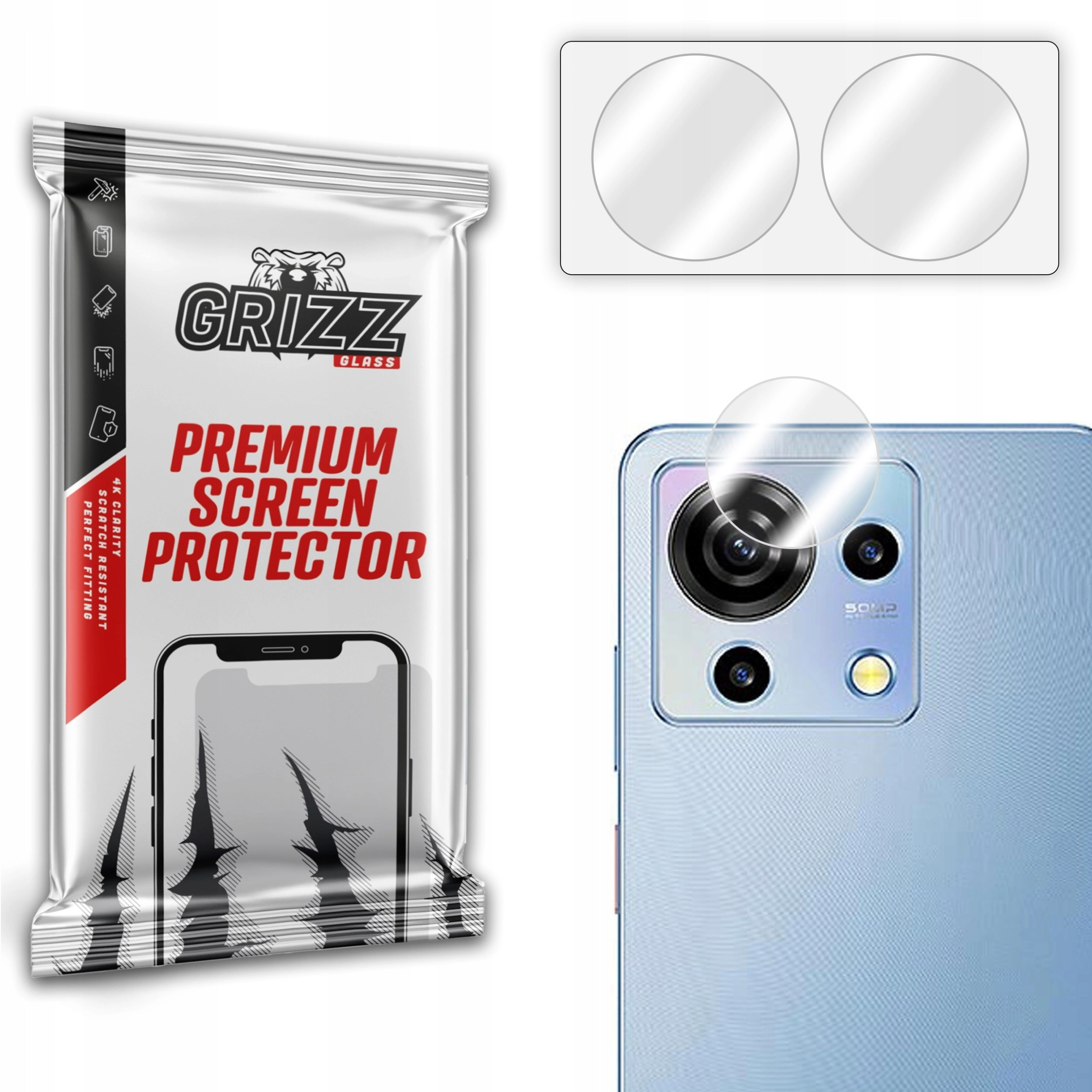 GrizzGlass HybridGlass Camera Glass for ZTE