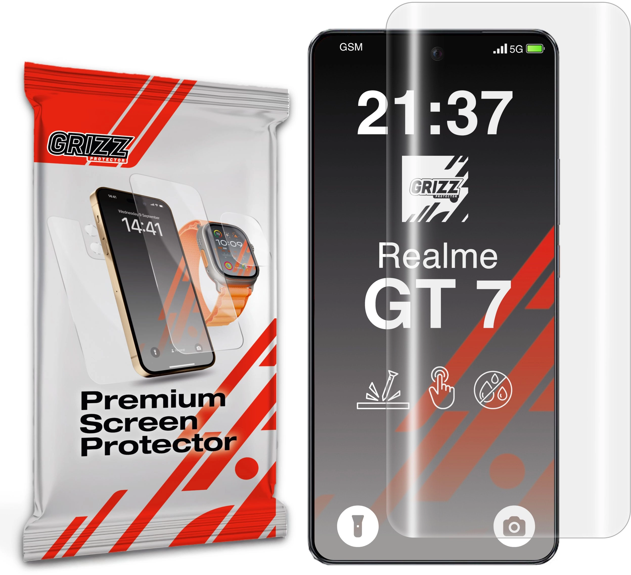 GrizzGlass Hydrofilm hydrogel film for Realme