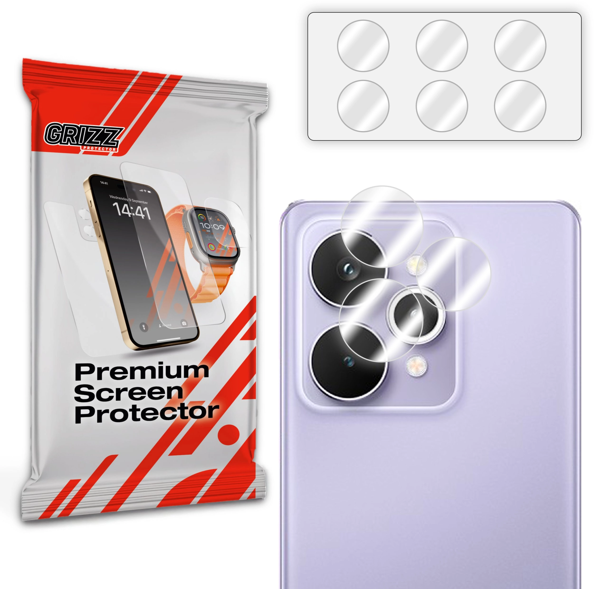 GrizzGlass HybridGlass Camera Glass for Realme