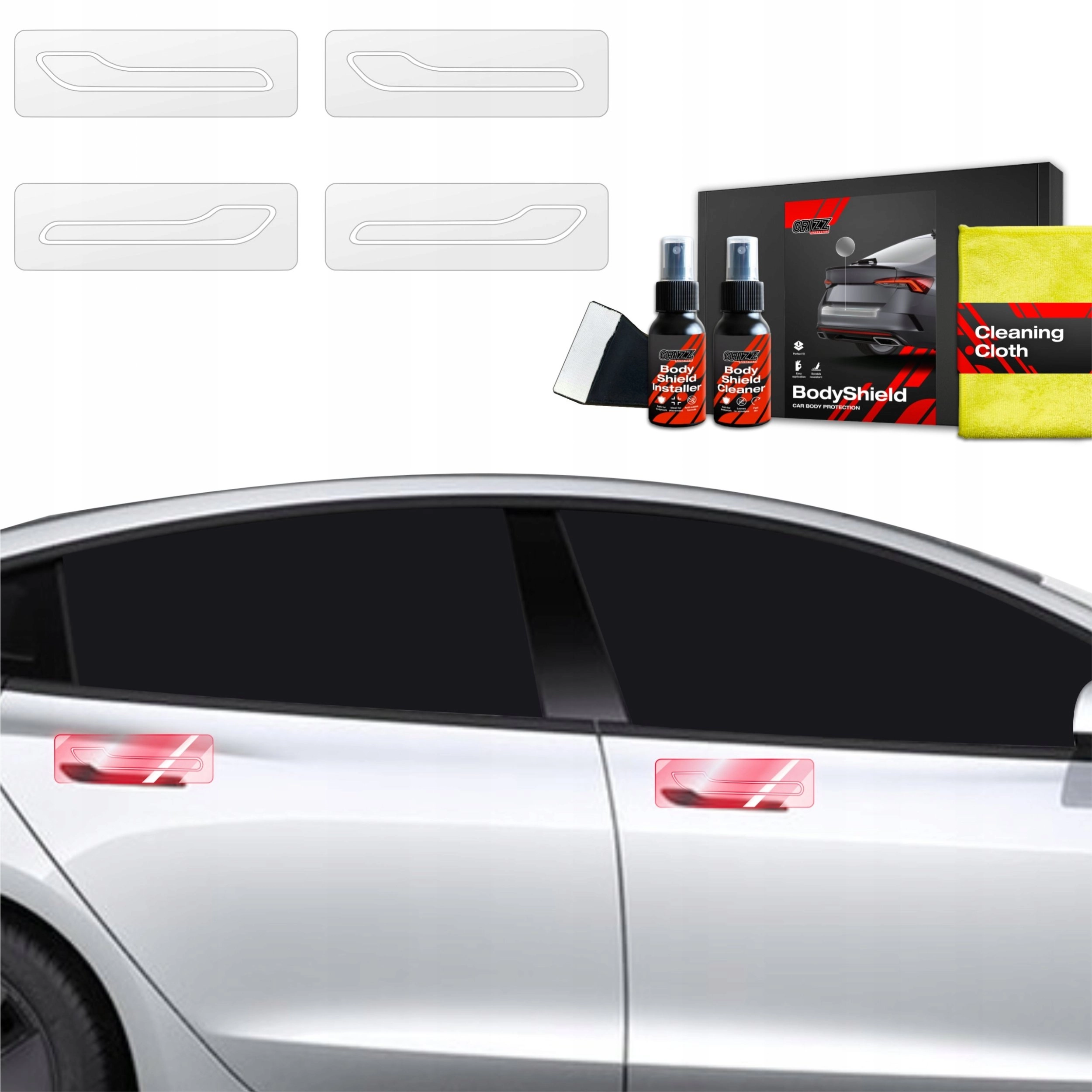 GrizzGlass Protective foil for door handles