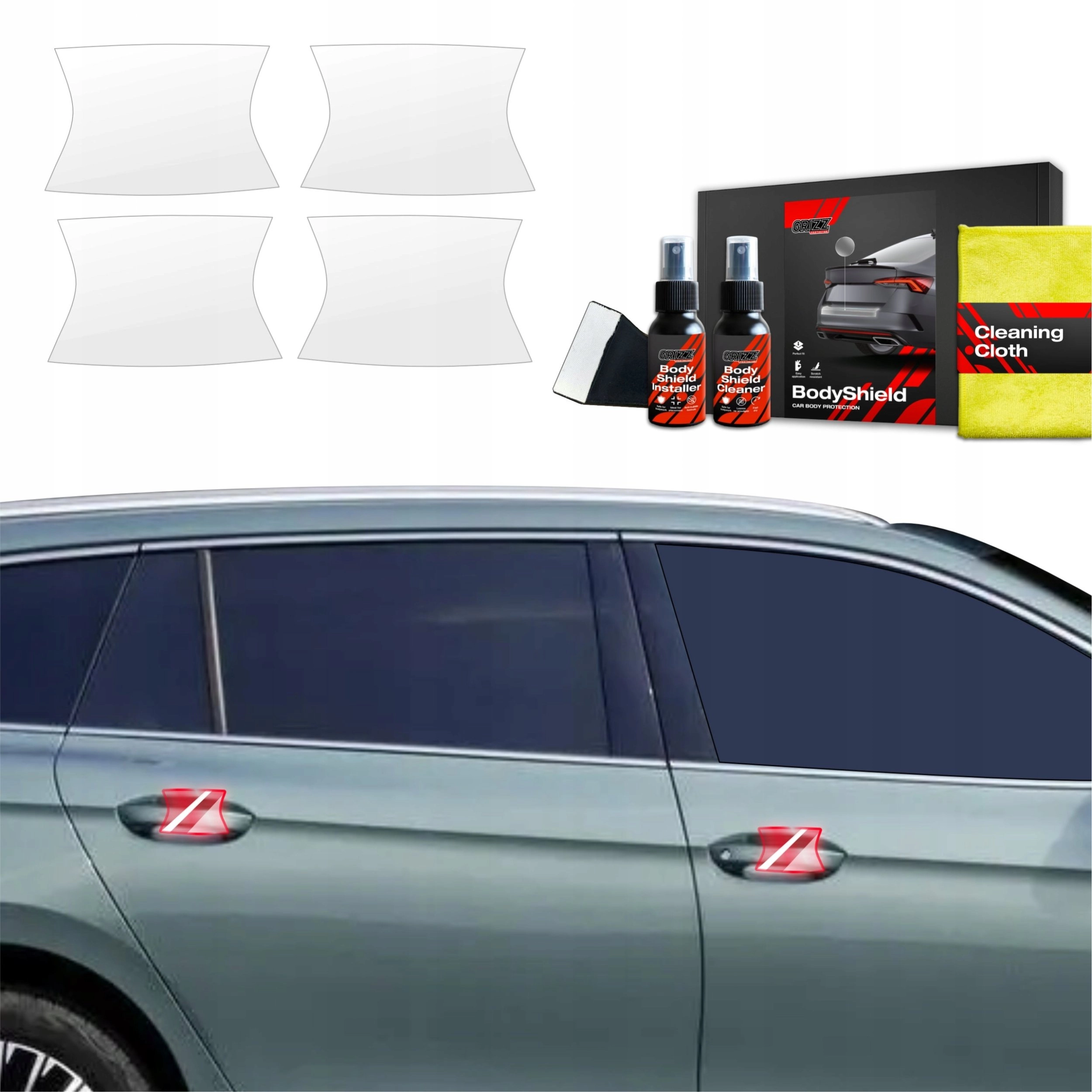 GrizzGlass Protective foil for door handles