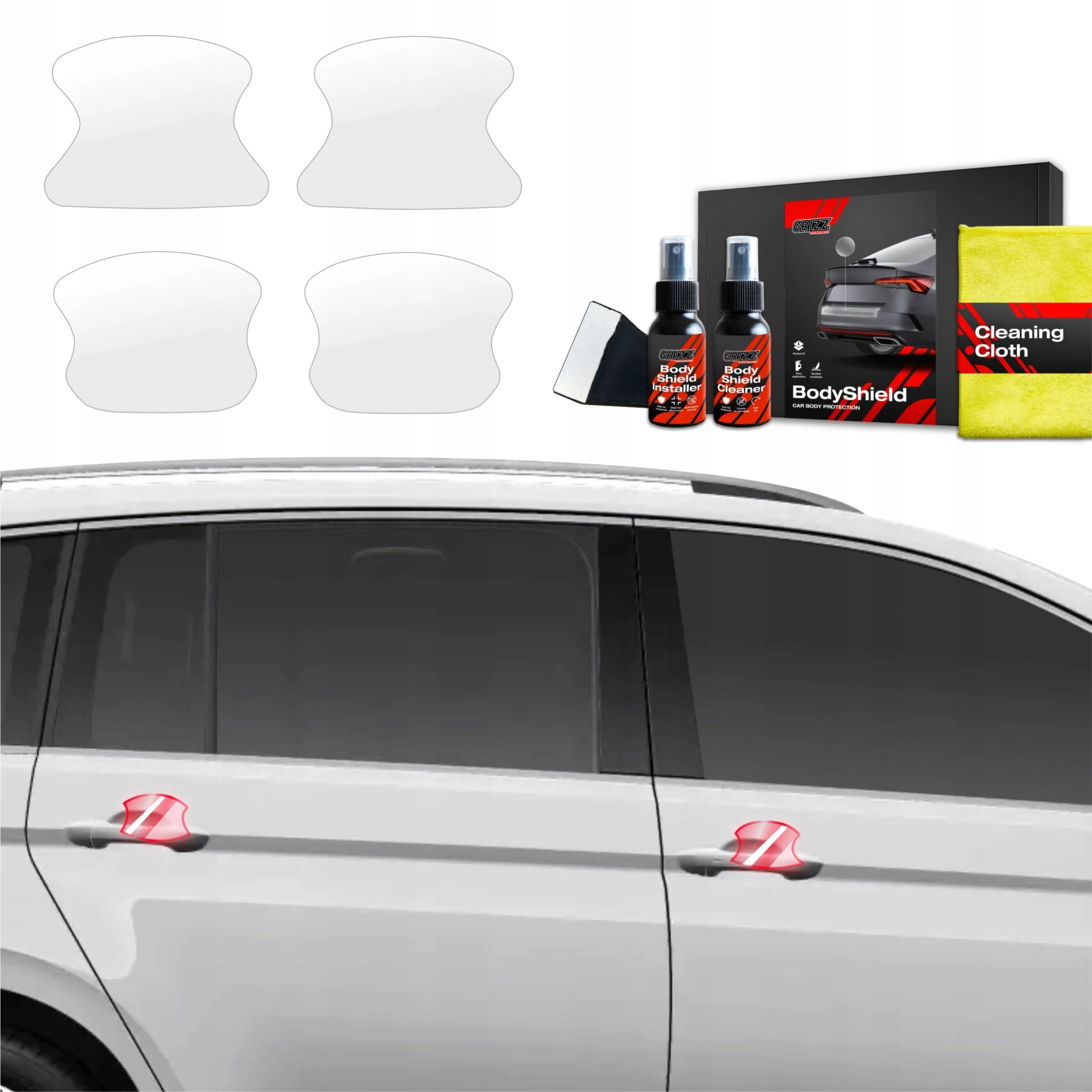 GrizzGlass Protective foil for door handles