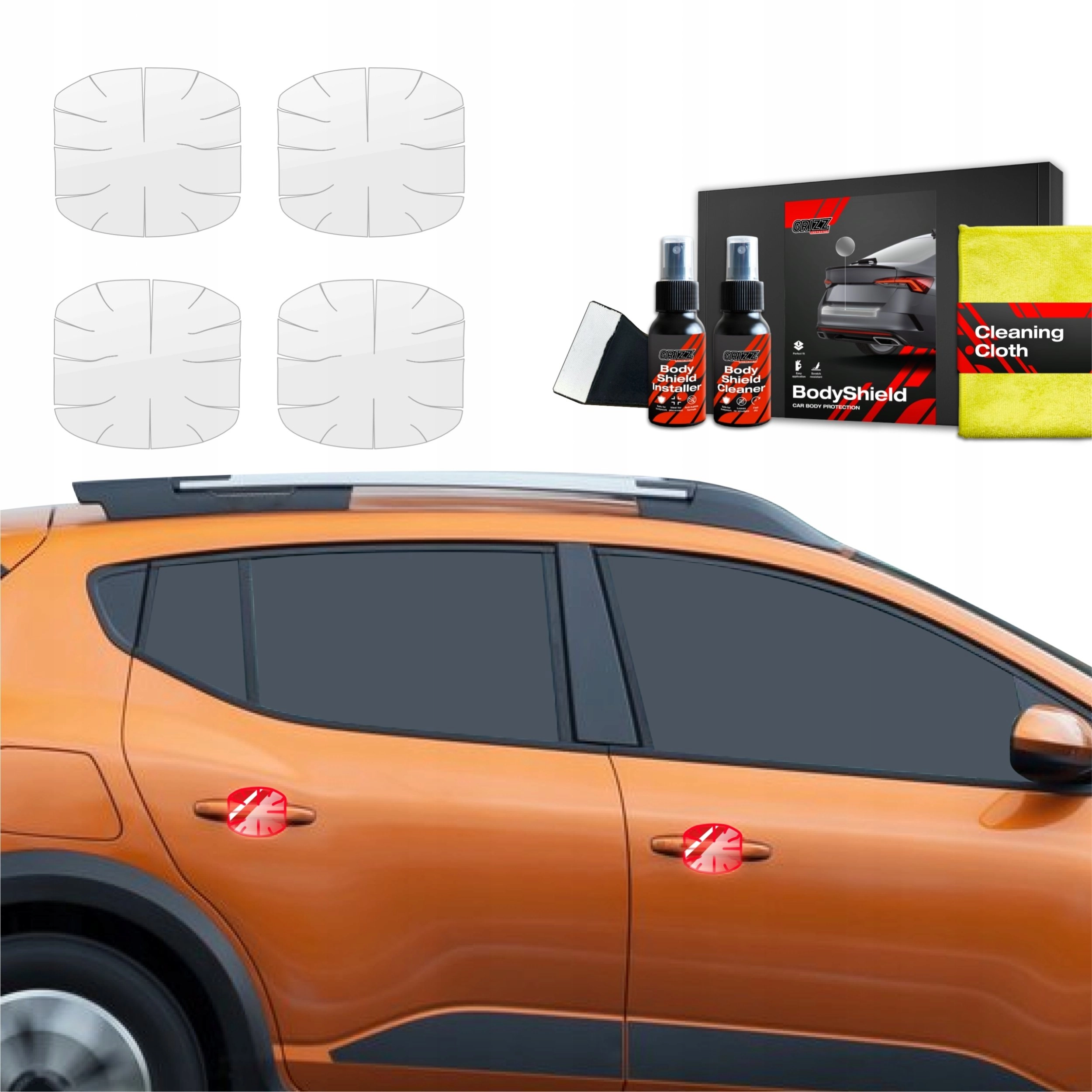 GrizzGlass Protective foil for door handles