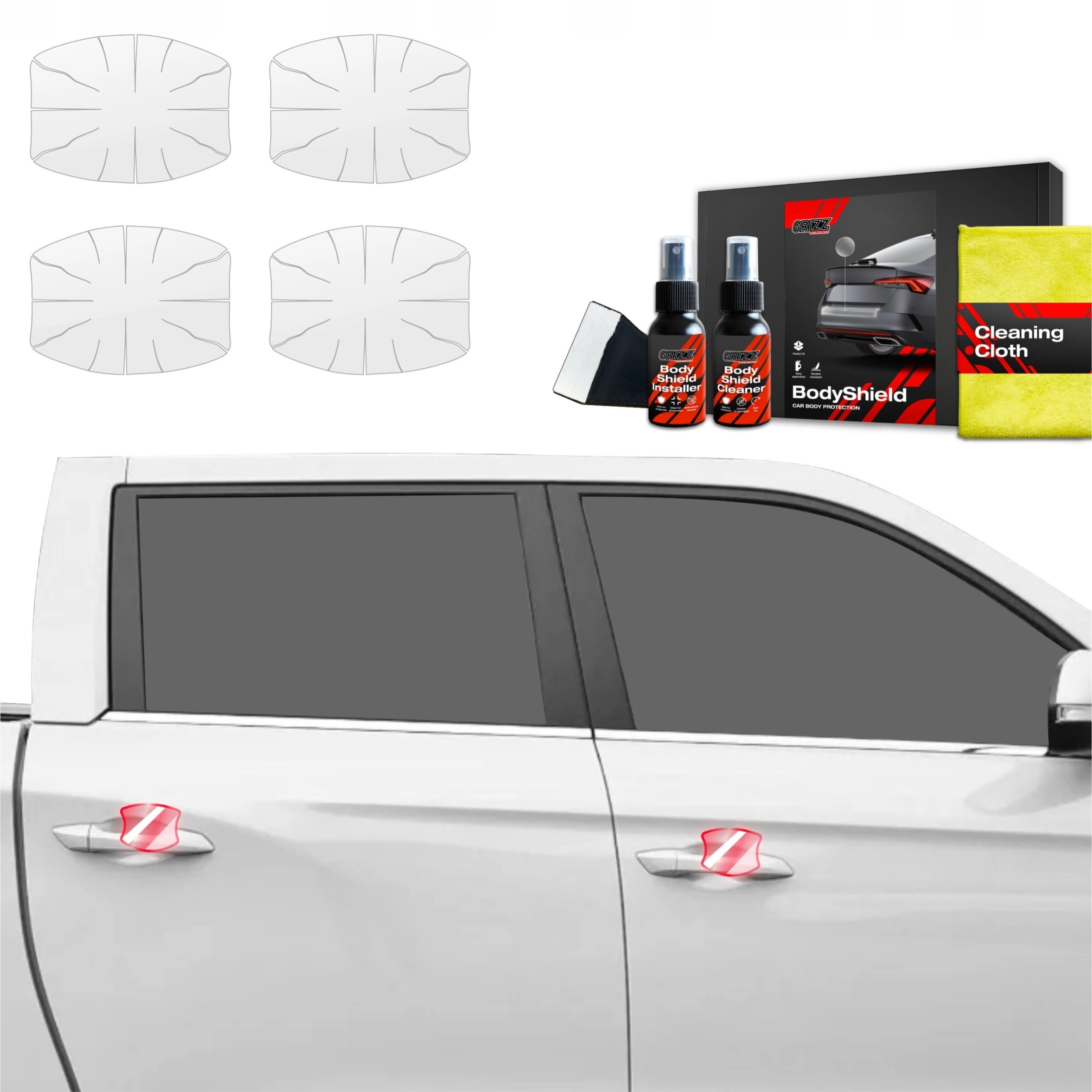 GrizzGlass Protective foil for door handles