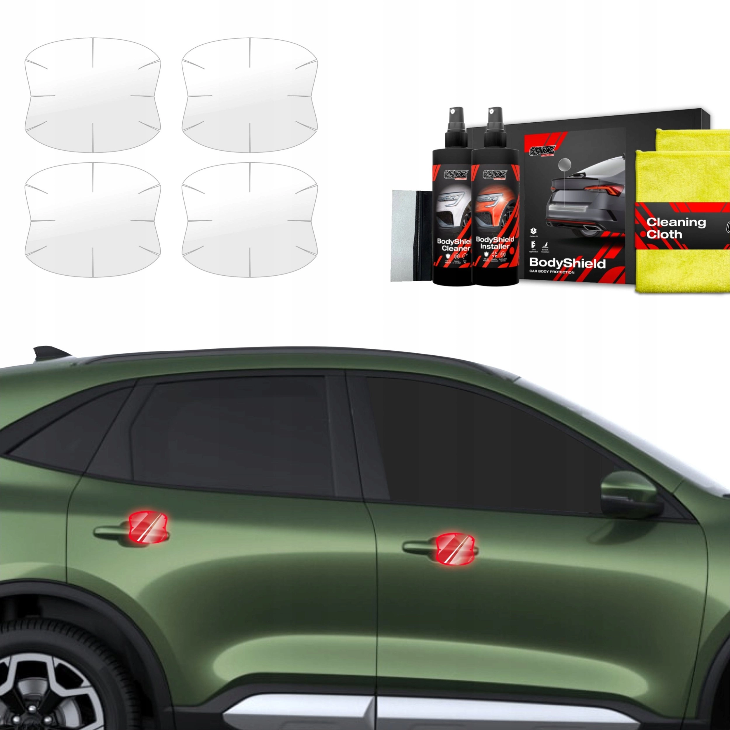 GrizzGlass Protective foil for door handles