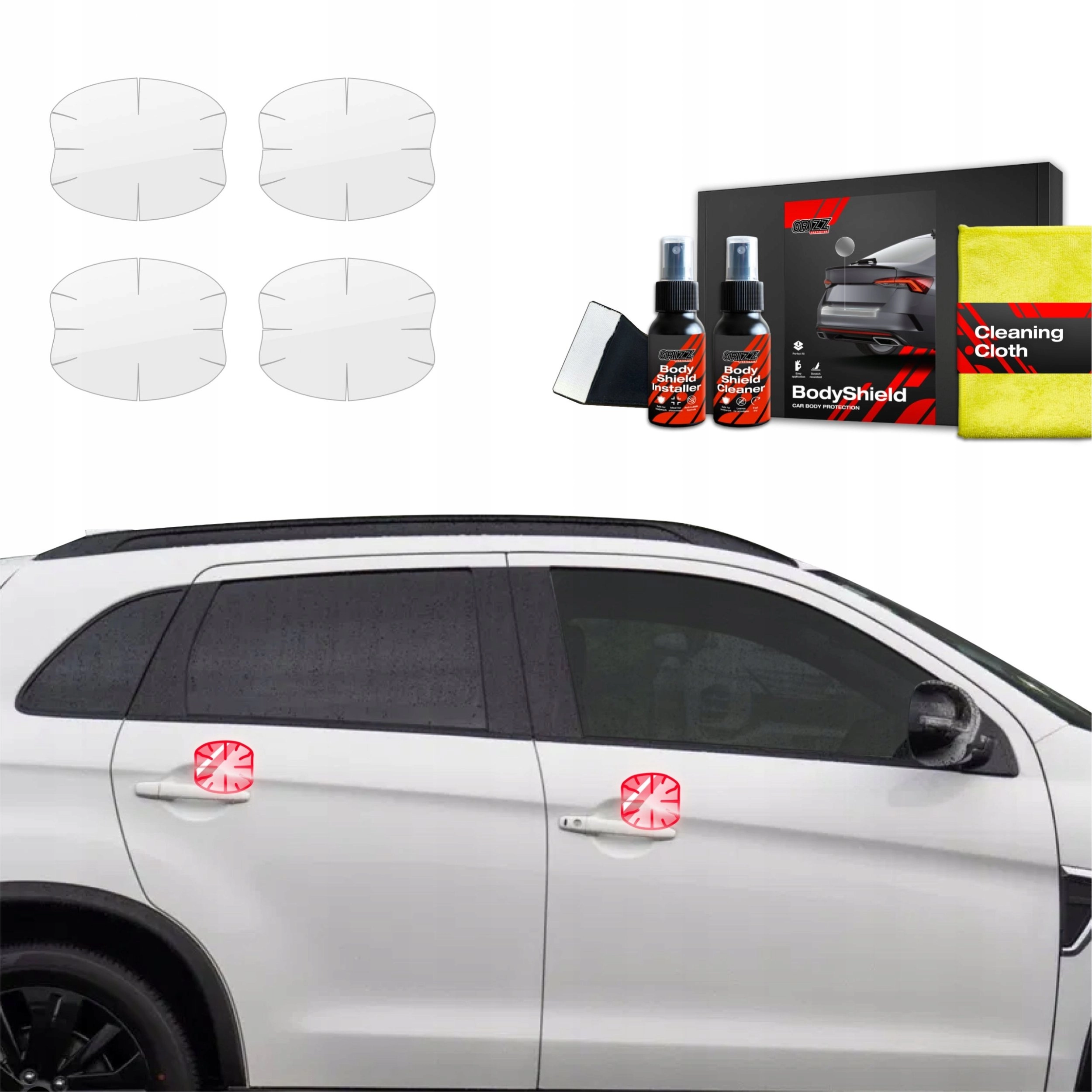 GrizzGlass Protective foil for door handles