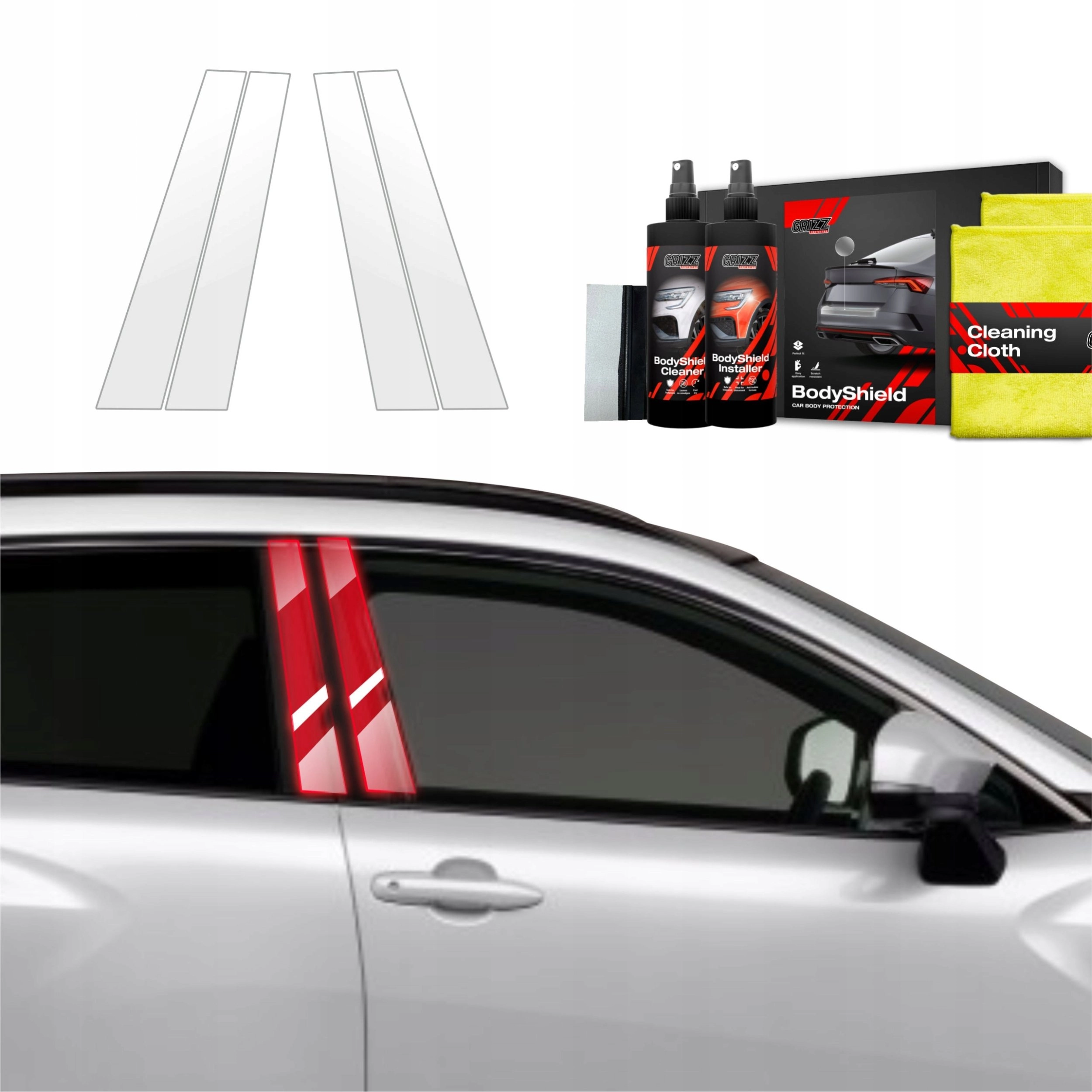 GrizzGlass GrizzGlass BodyShield pillar protection foil