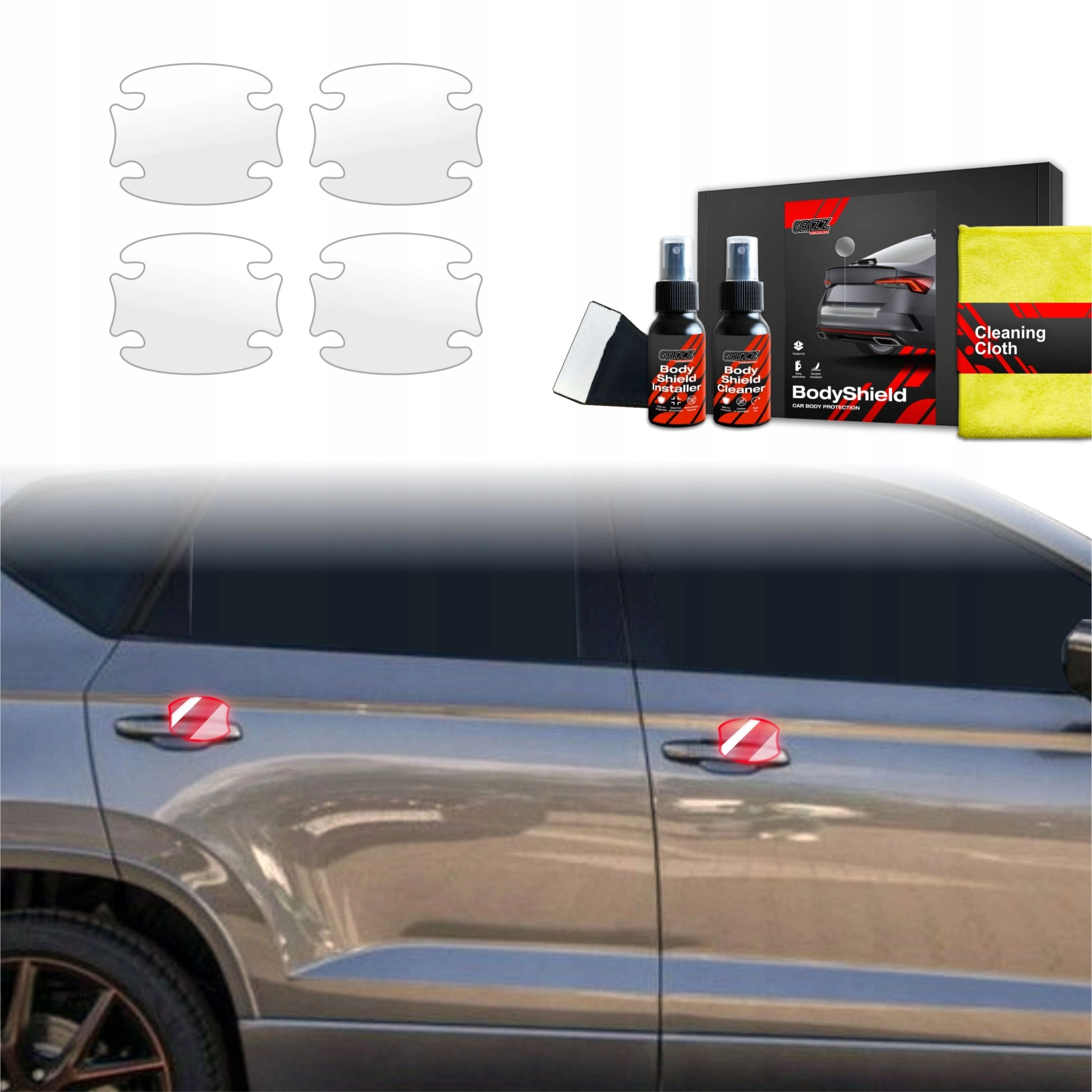 GrizzGlass Protective foil for door handles