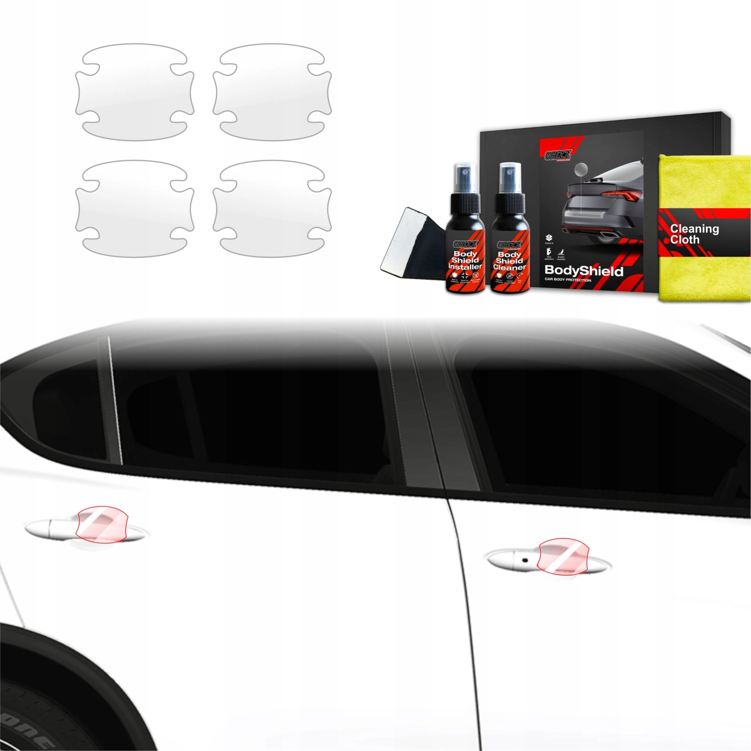 GrizzGlass Protective foil for door handles