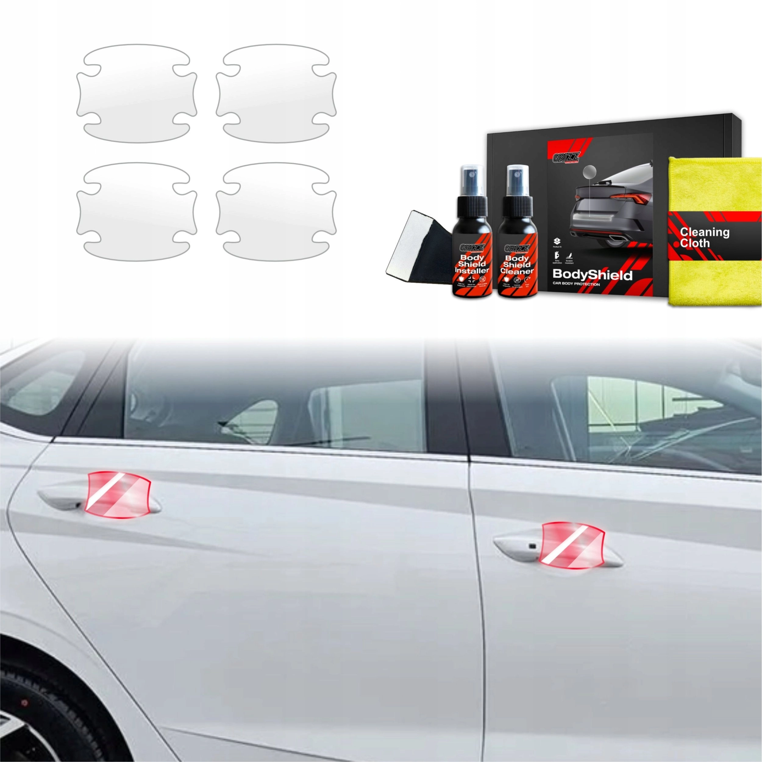 GrizzGlass Protective foil for door handles