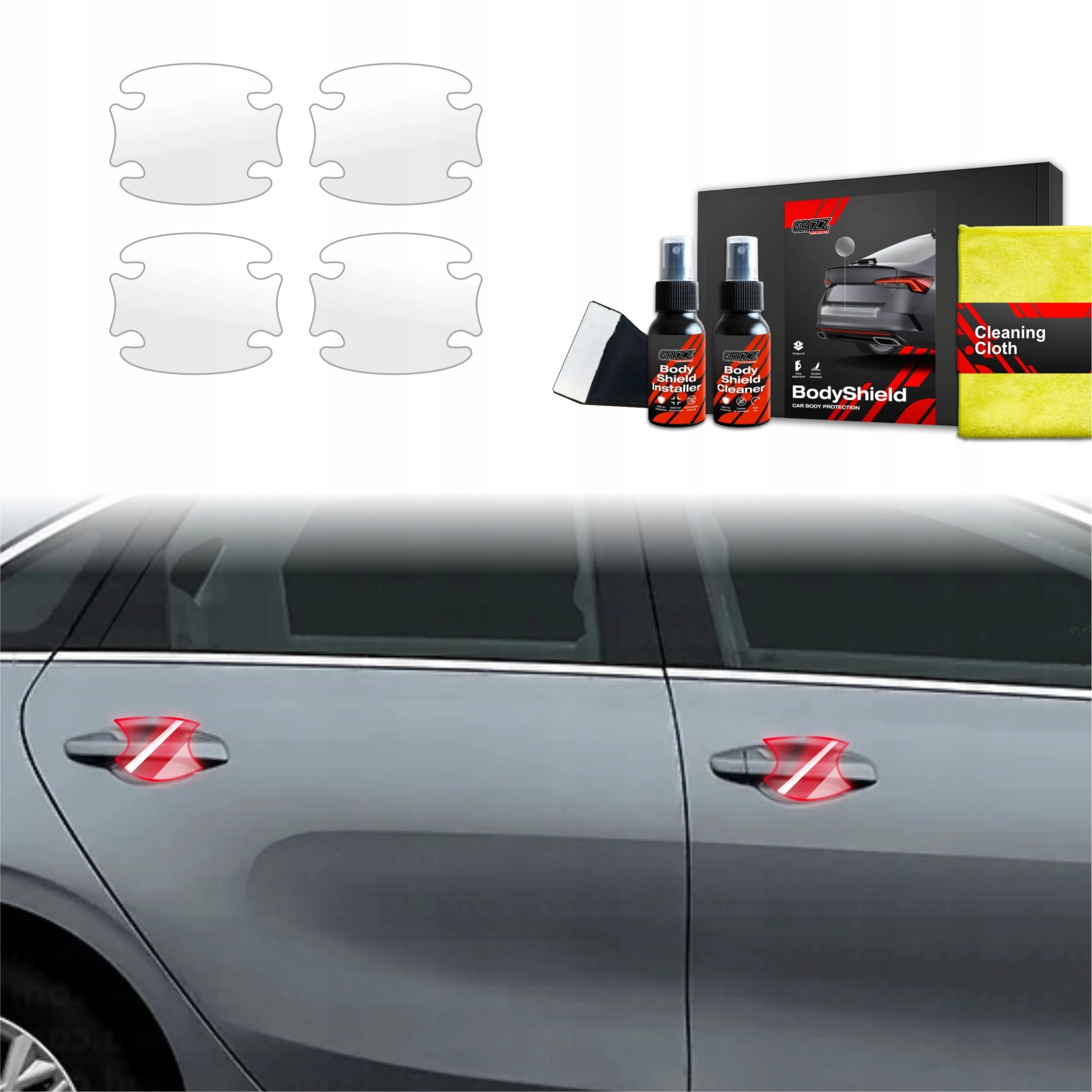 GrizzGlass Protective foil for door handles