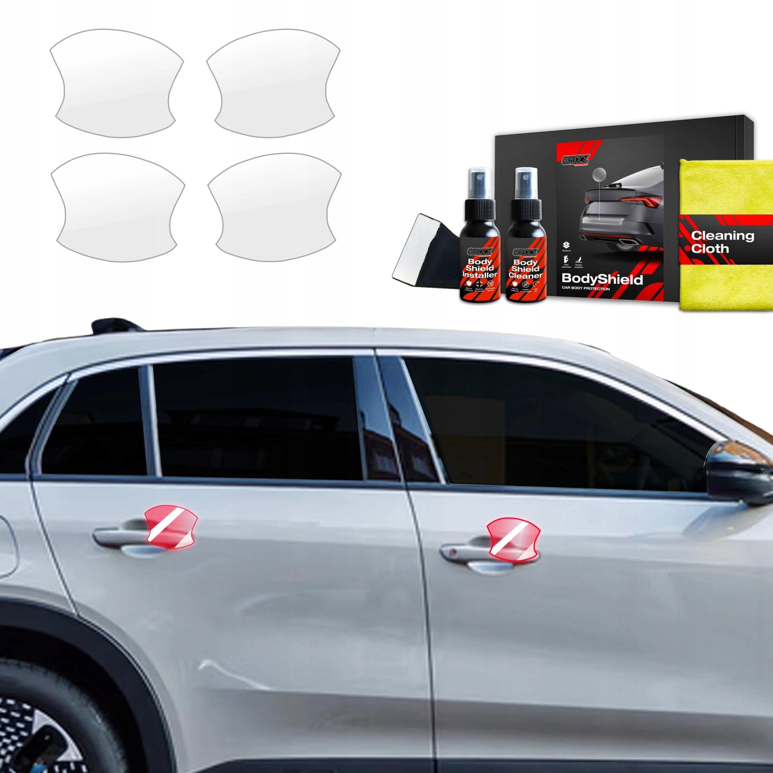 GrizzGlass Protective foil for door handles