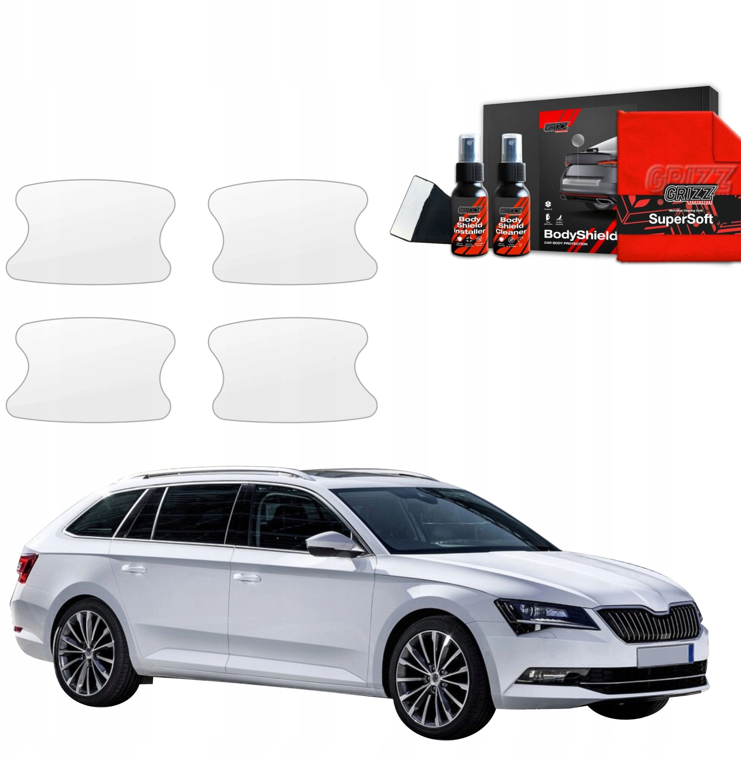GrizzGlass Protective foil for door handles