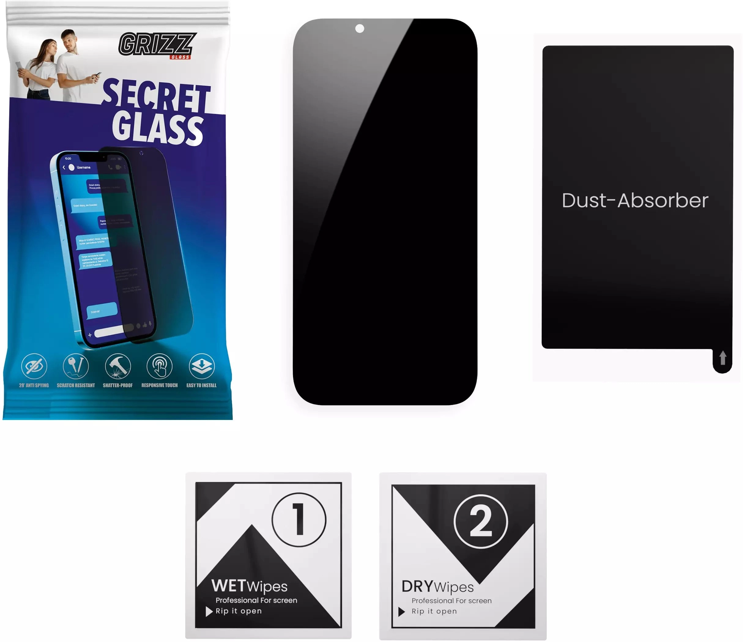 GrizzGlass SecretGlass Frosted Privacy Glass for