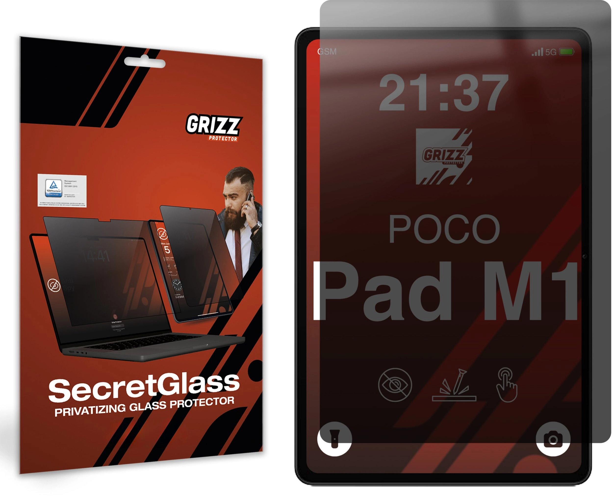 Matowe szkło prywatyzujące GrizzGlass SecretGlass do