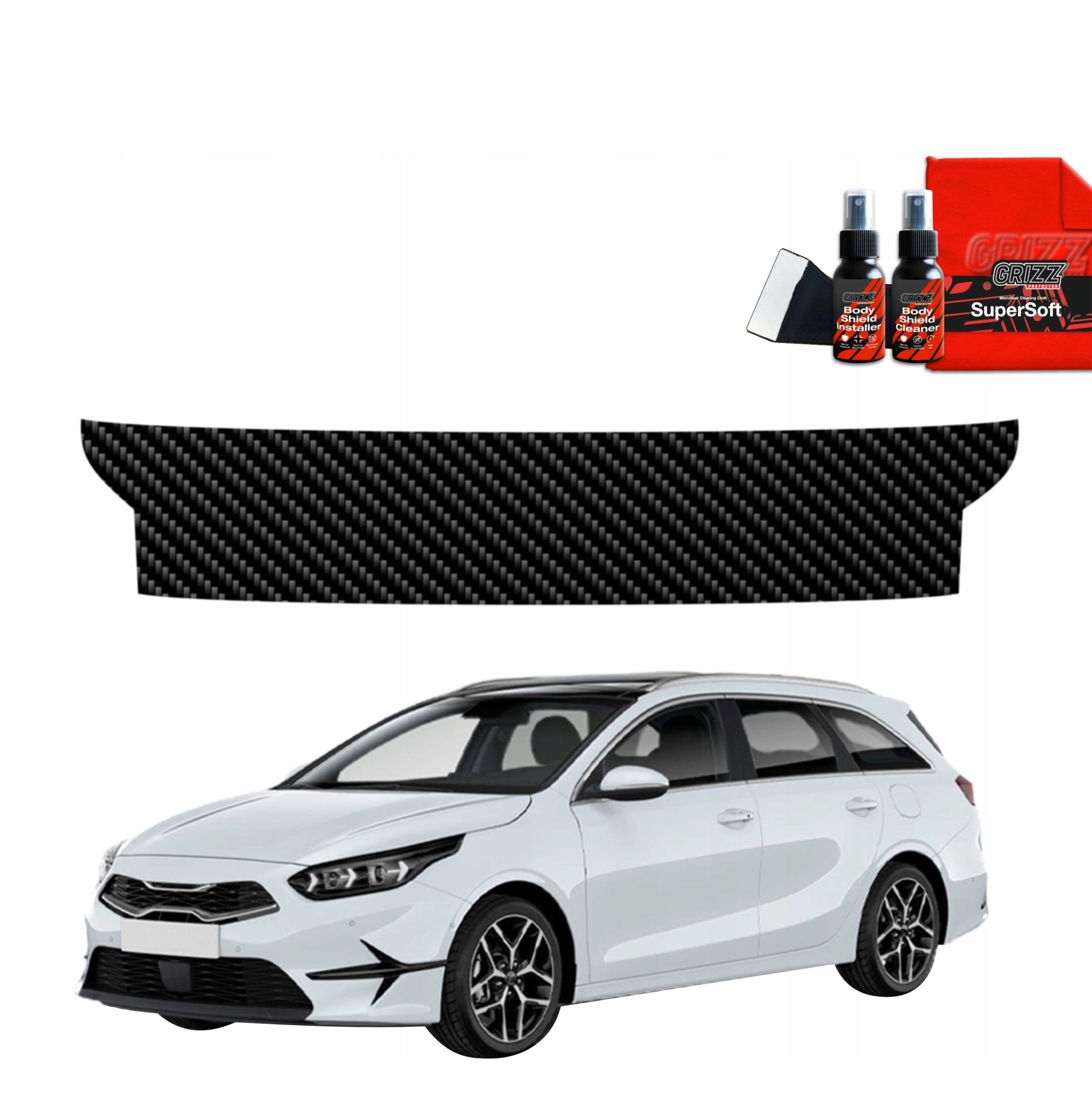 GrizzGlass GrizzGlass BodyShield carbon trunk sill