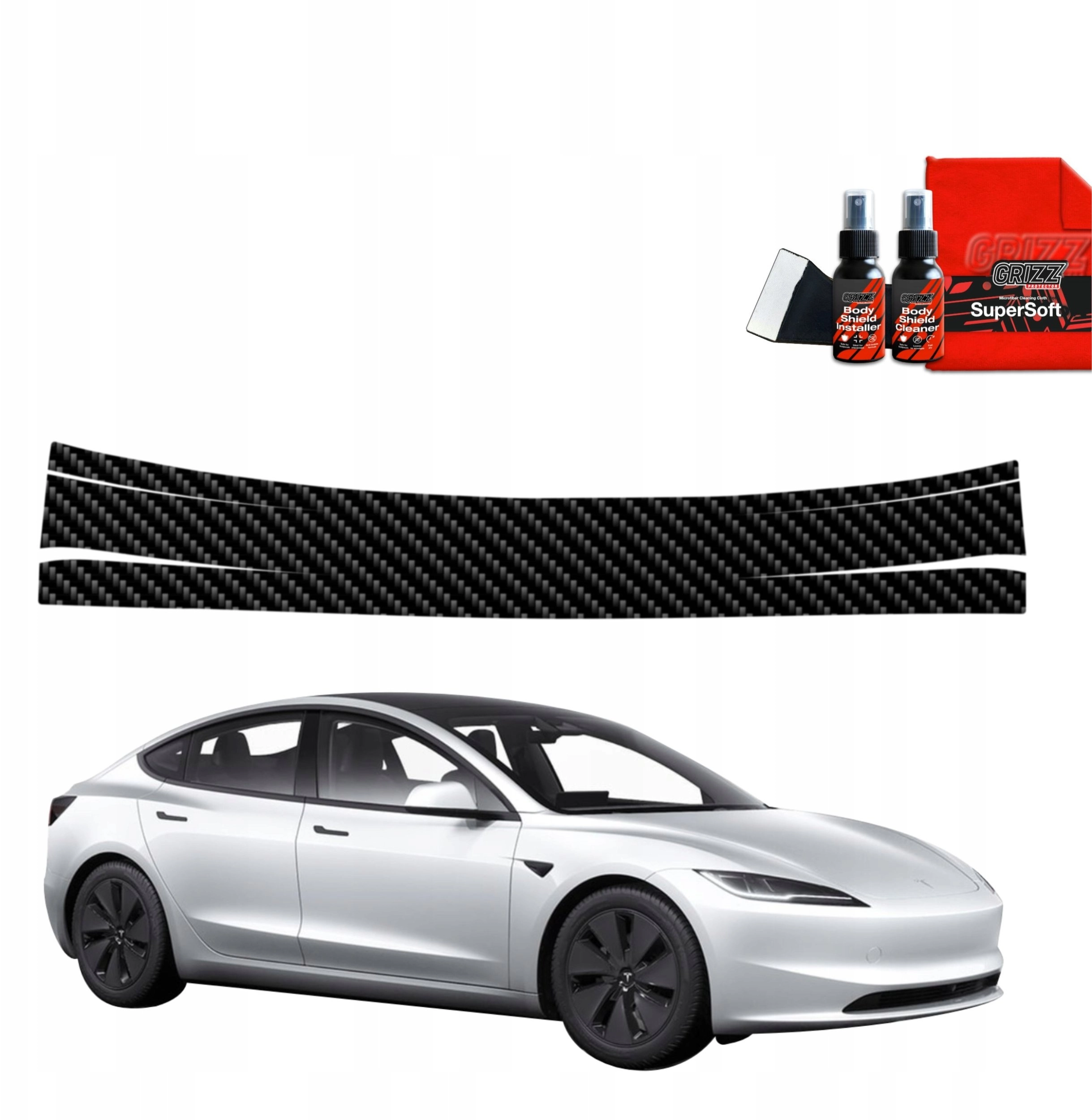 GrizzGlass GrizzGlass BodyShield carbon trunk sill