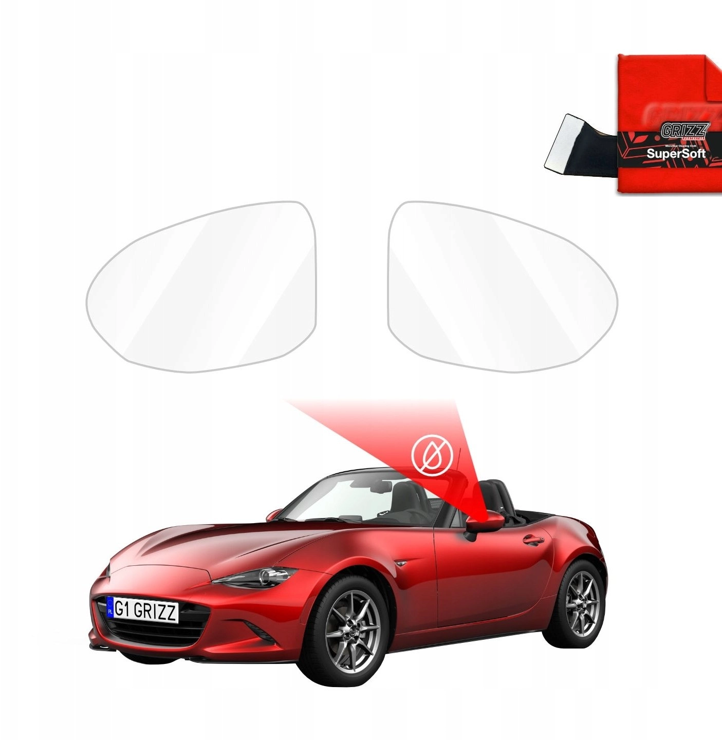 GrizzGlass GrizzGlass ZeroDrop Mirror Rain Cover