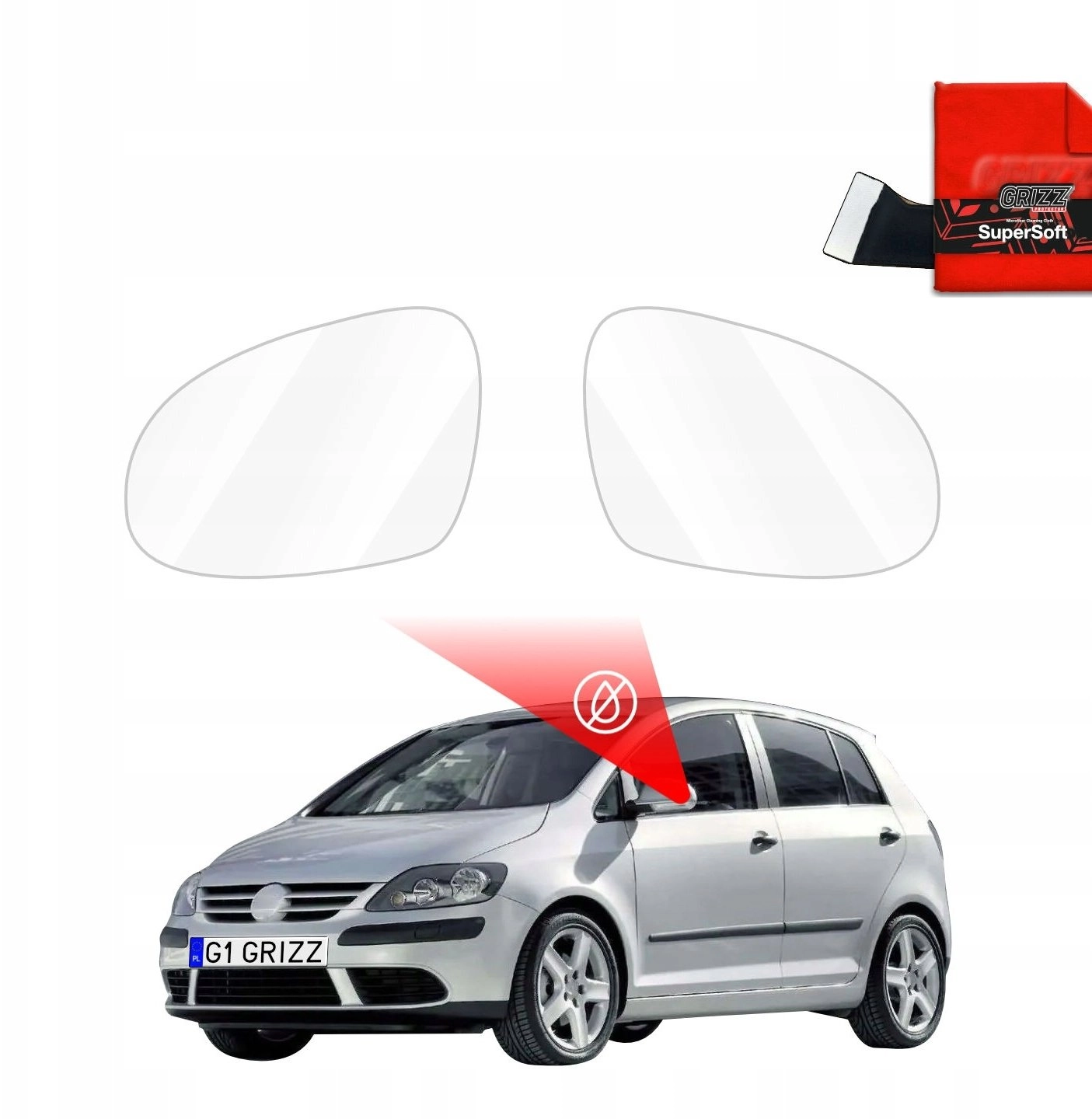 GrizzGlass GrizzGlass ZeroDrop mirror rain film