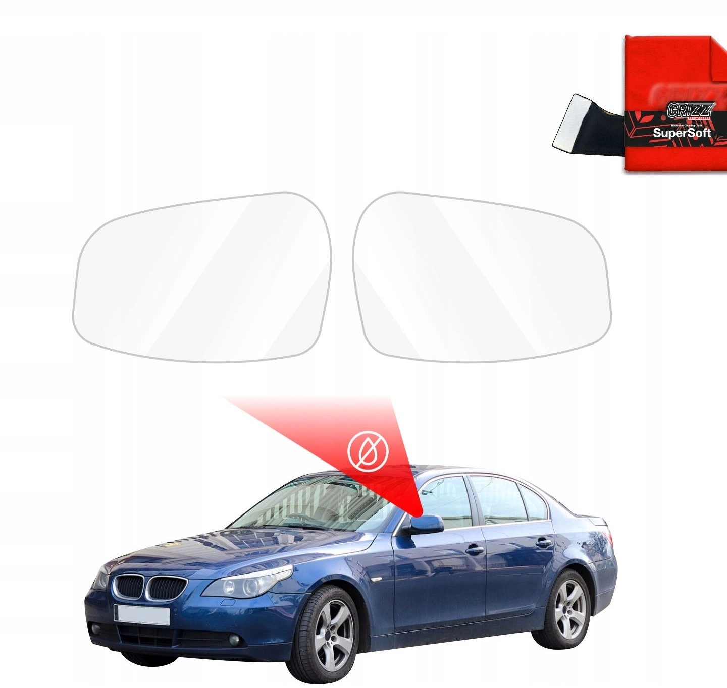 GrizzGlass Rainproof mirror foil GrizzGlass ZeroDrop