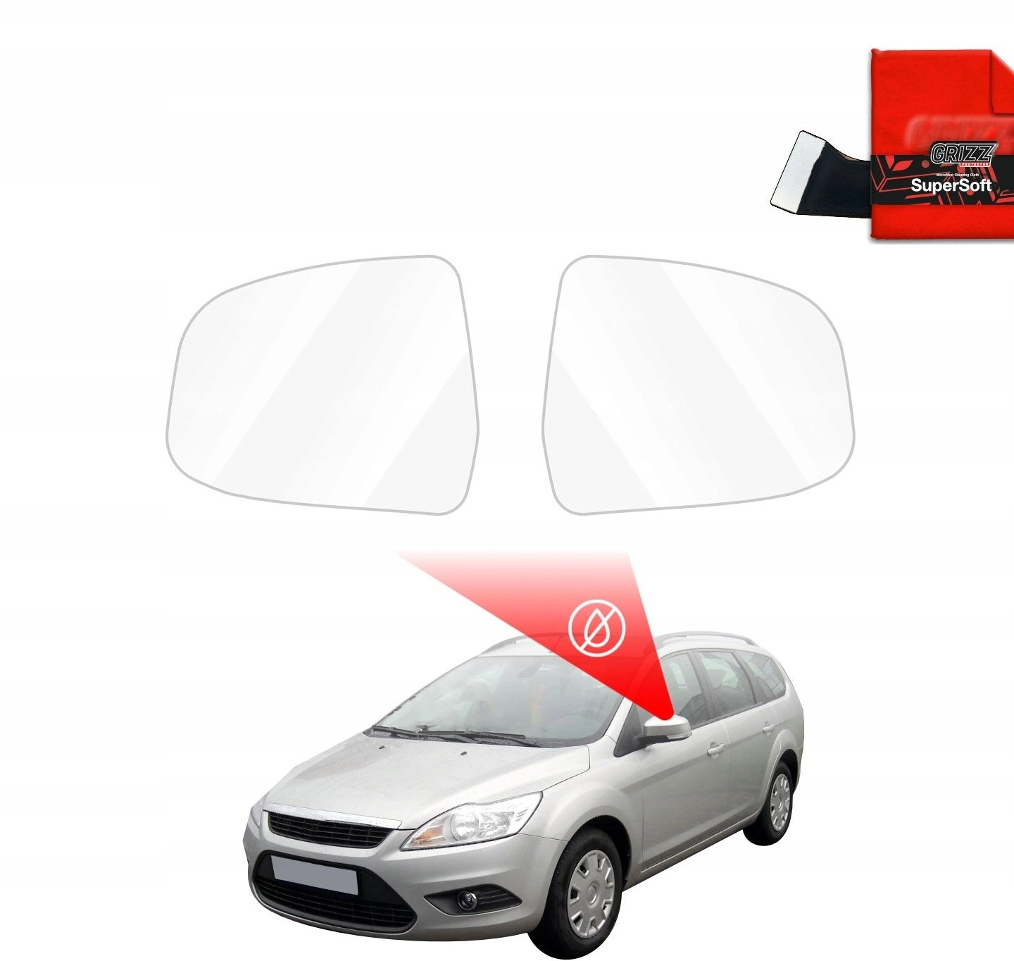 GrizzGlass Rainproof mirror foil GrizzGlass ZeroDrop