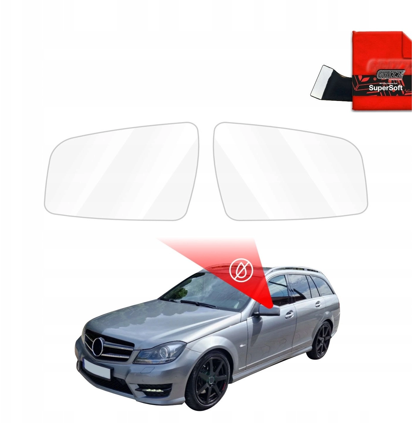 GrizzGlass GrizzGlass ZeroDrop Mirror Rain Cover
