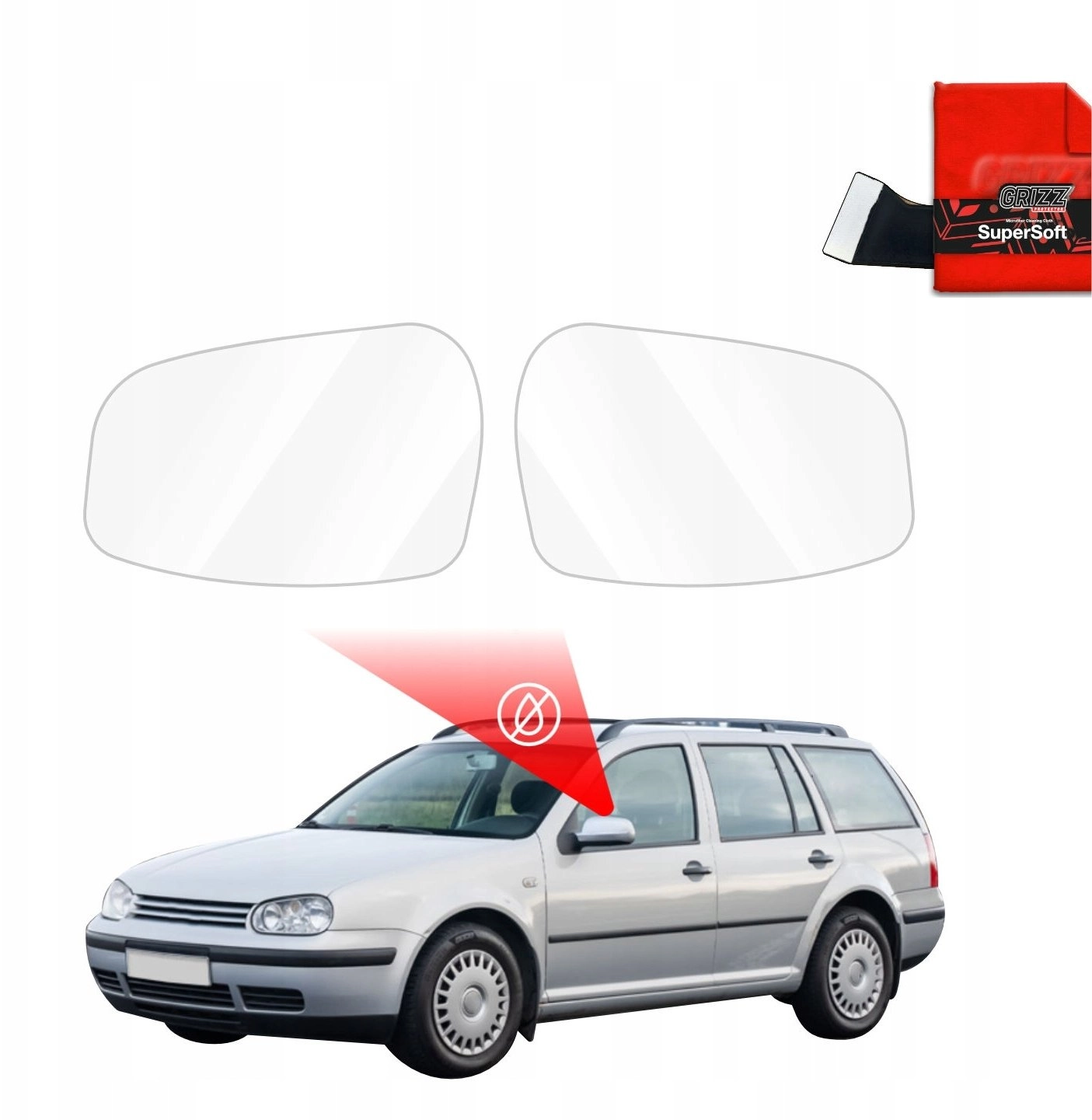 GrizzGlass Rainproof mirror foil GrizzGlass ZeroDrop