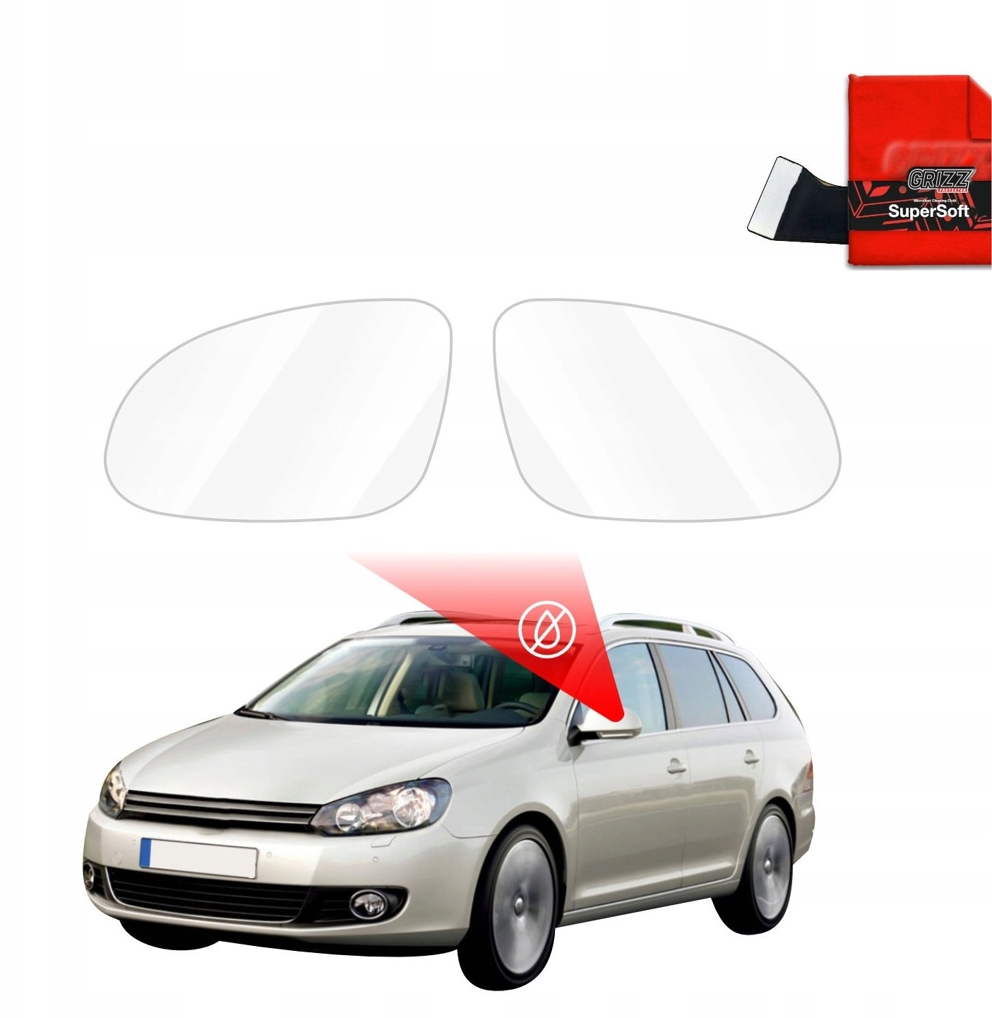 GrizzGlass Rainproof mirror foil GrizzGlass ZeroDrop
