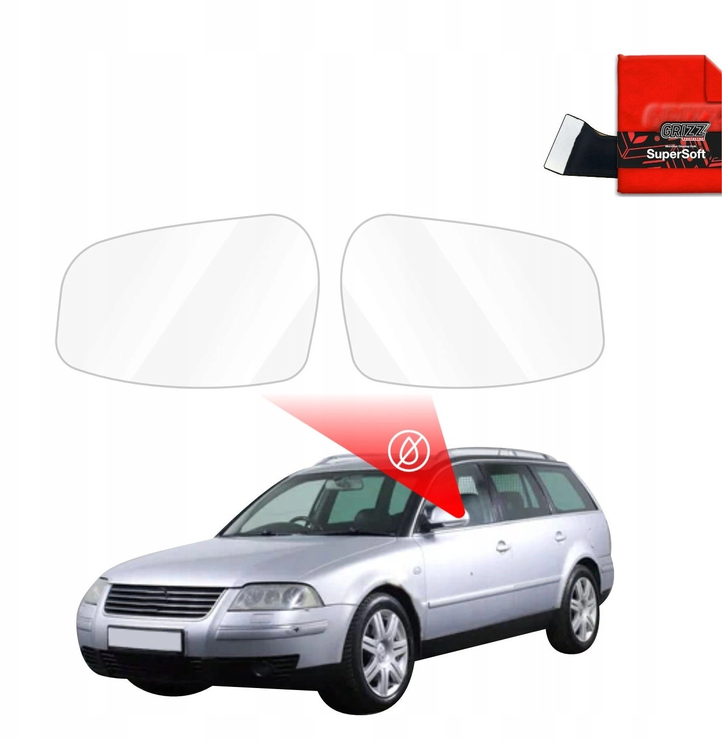 GrizzGlass GrizzGlass ZeroDrop mirror rain film