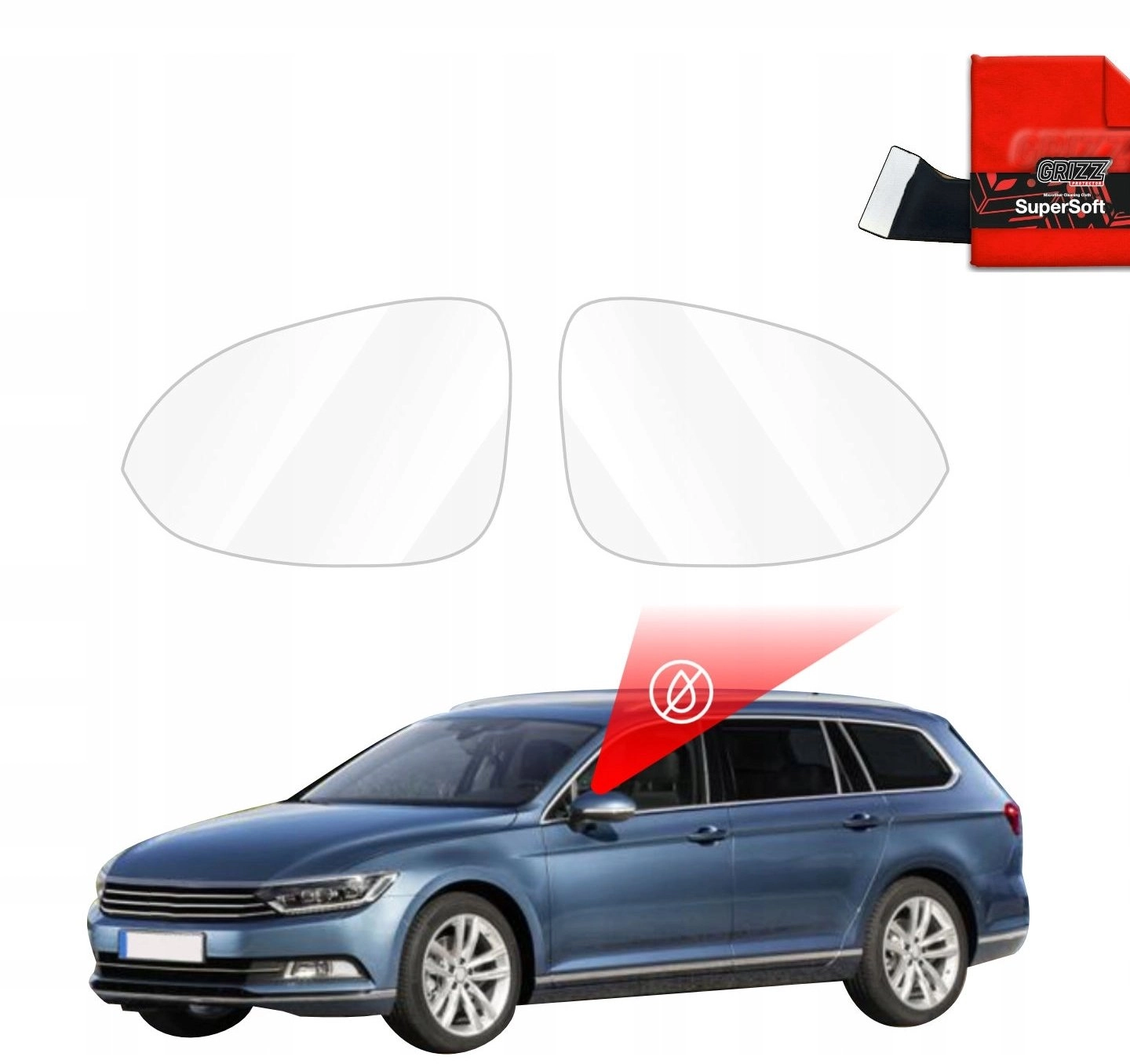 GrizzGlass GrizzGlass ZeroDrop rainproof mirror foil