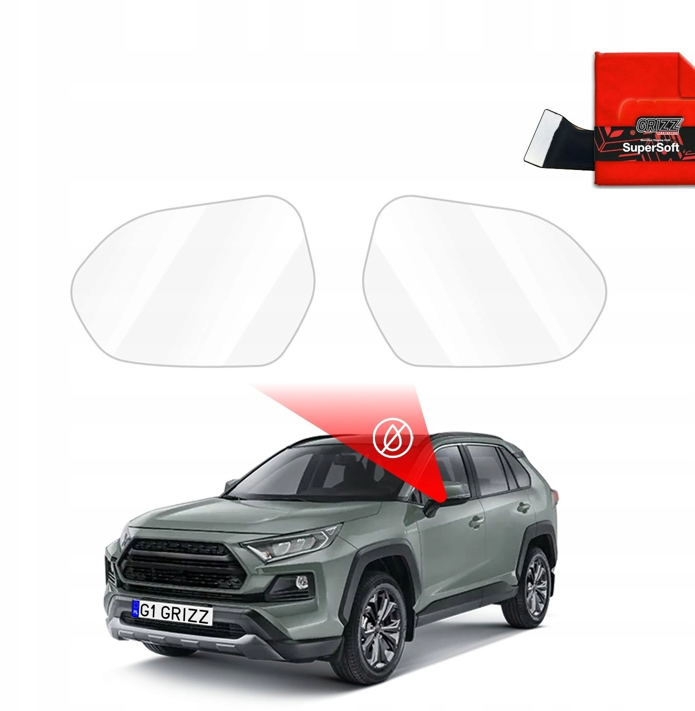 GrizzGlass GrizzGlass ZeroDrop rainproof mirror foil