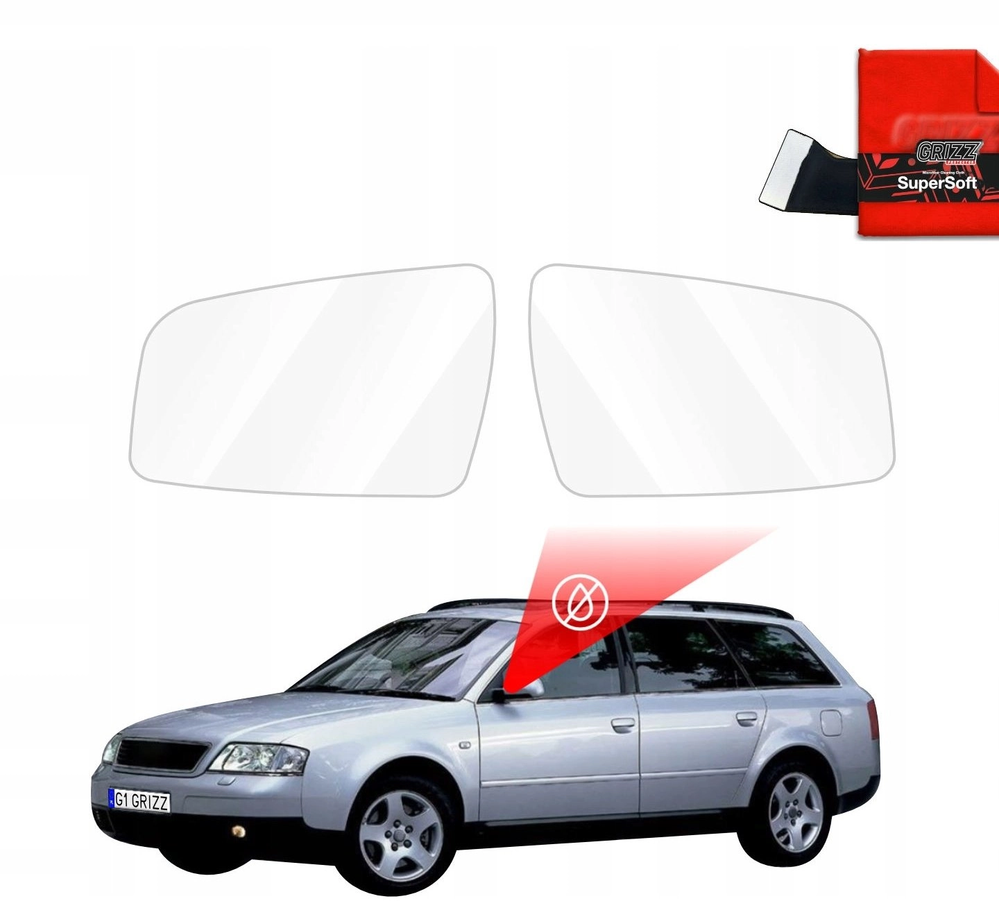 GrizzGlass GrizzGlass ZeroDrop rainproof mirror foil