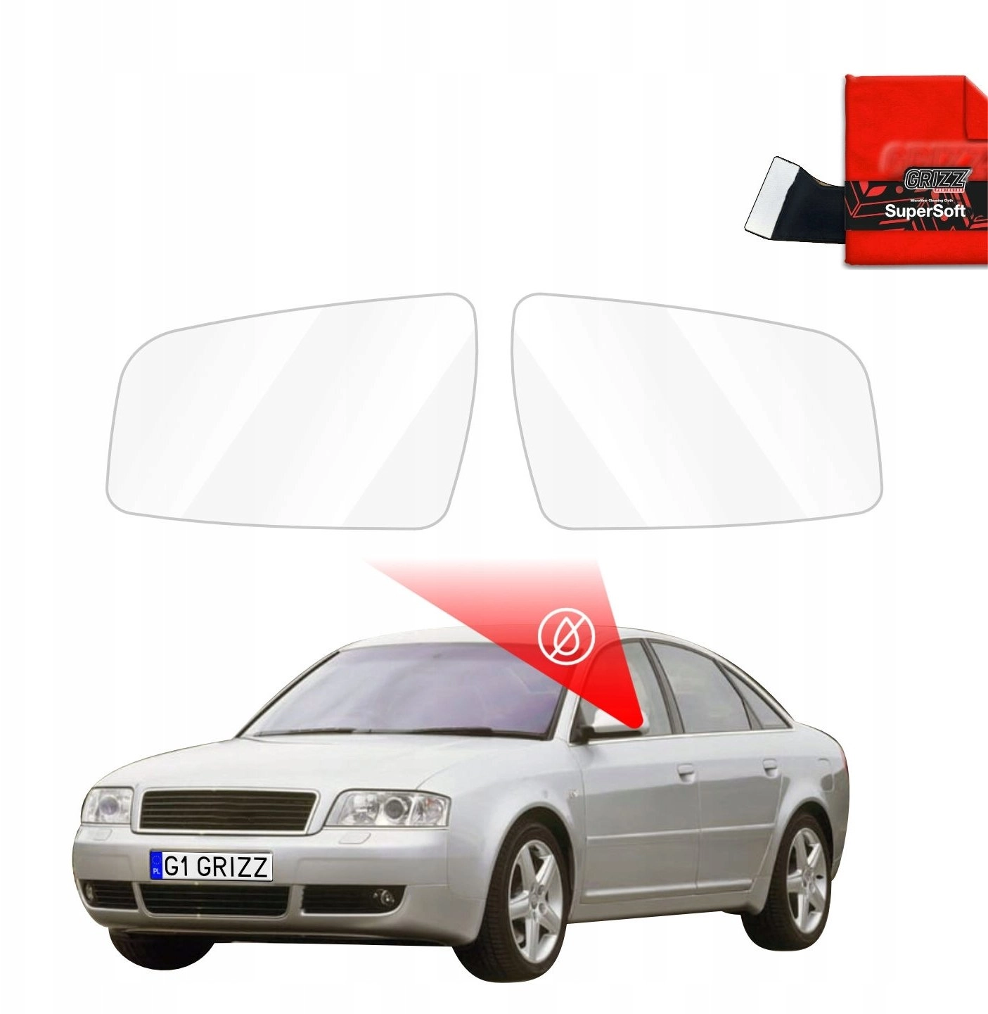 GrizzGlass GrizzGlass ZeroDrop mirror rain film