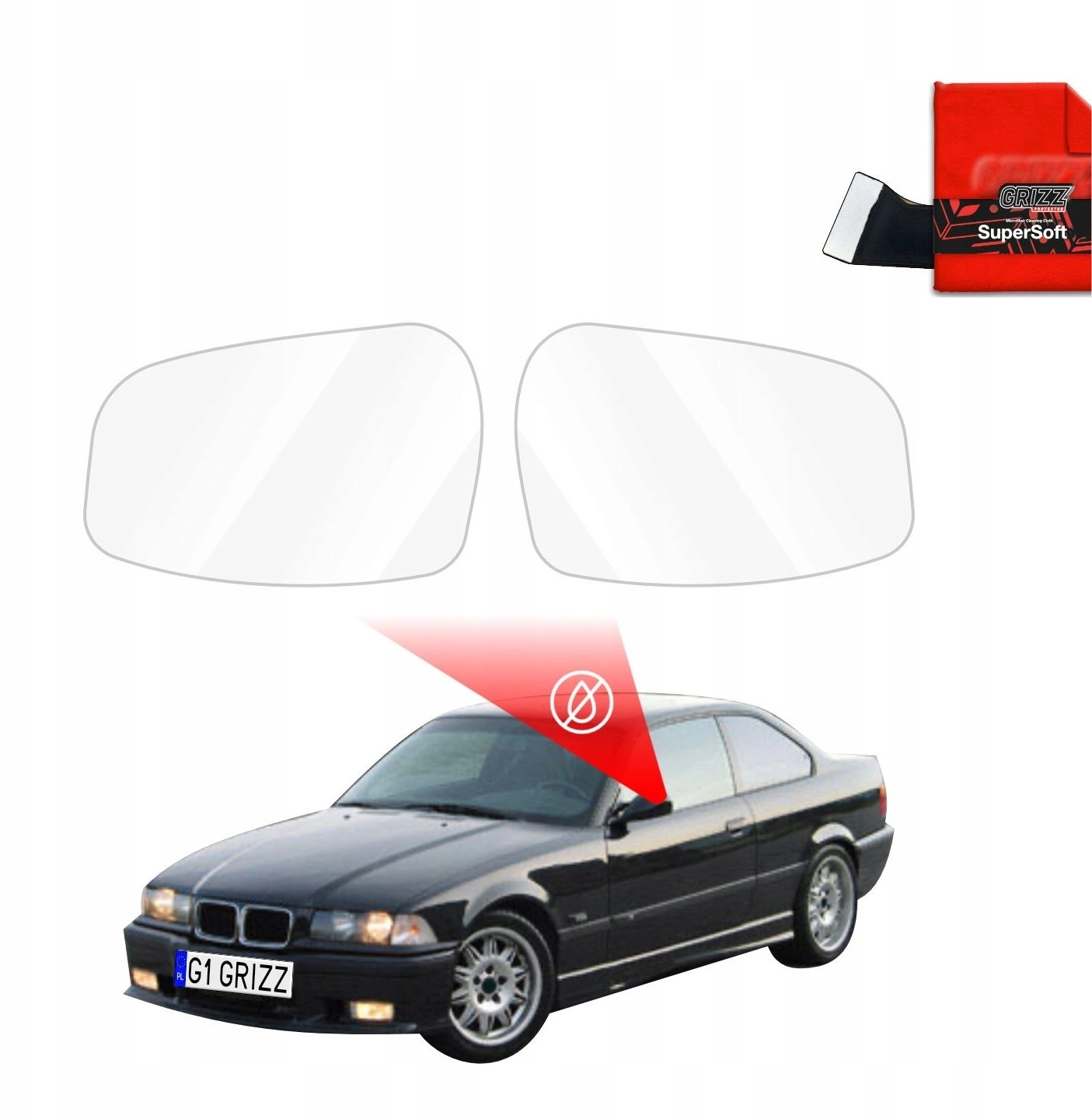 GrizzGlass GrizzGlass ZeroDrop mirror rain film