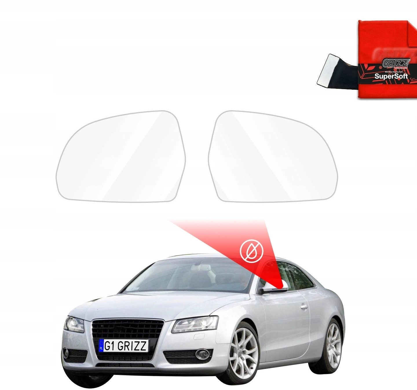 GrizzGlass GrizzGlass ZeroDrop mirror rain film
