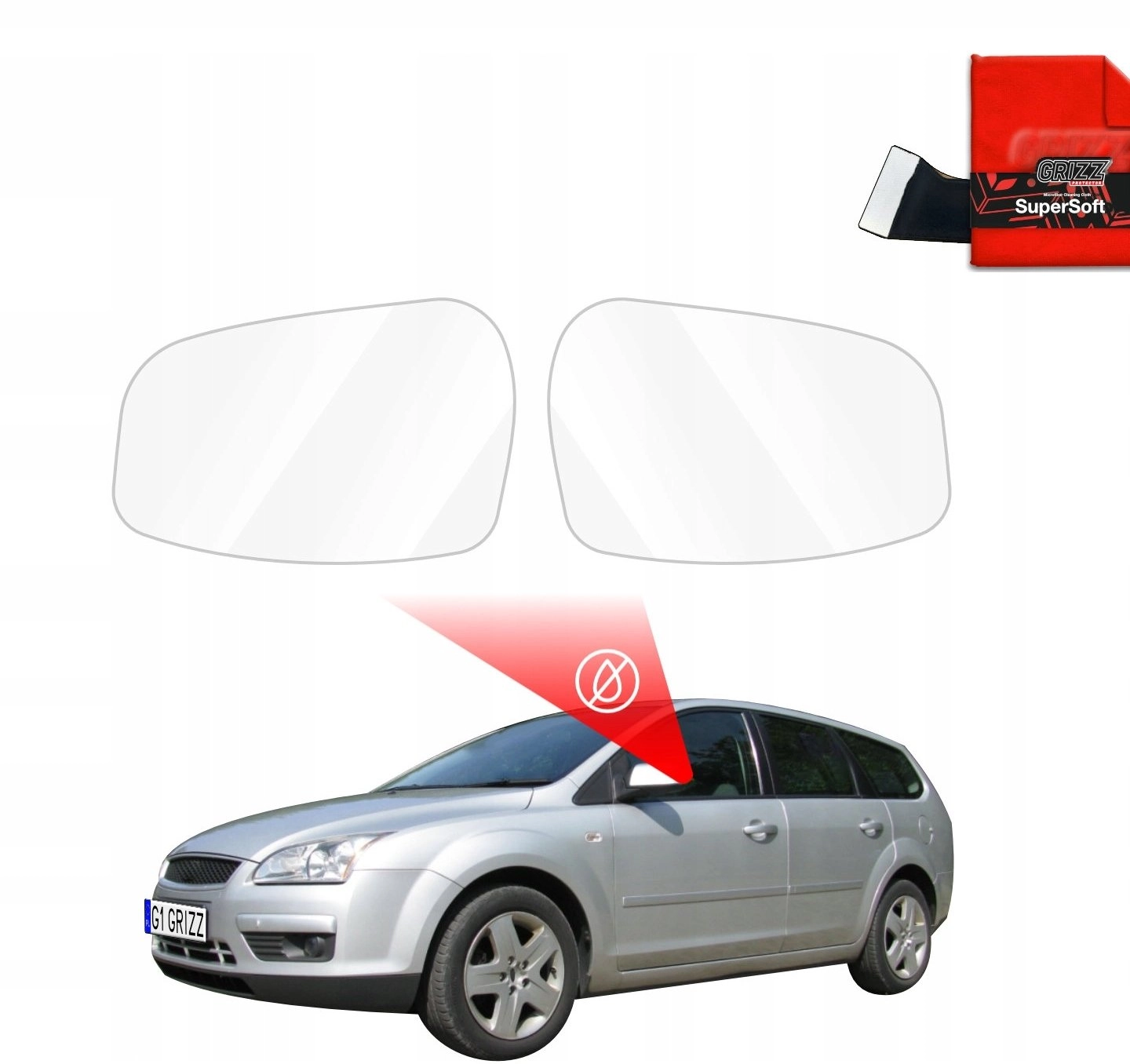 GrizzGlass GrizzGlass ZeroDrop rainproof mirror foil