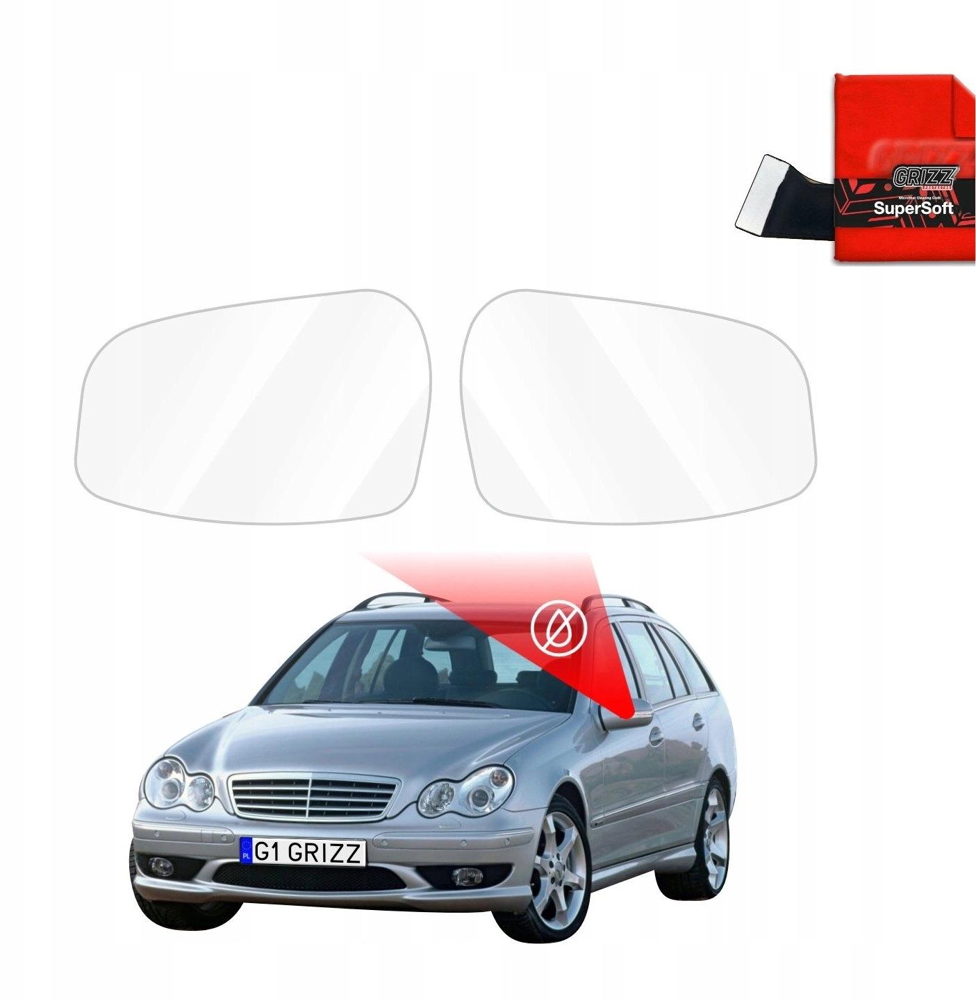 GrizzGlass GrizzGlass ZeroDrop Mirror Rain Cover