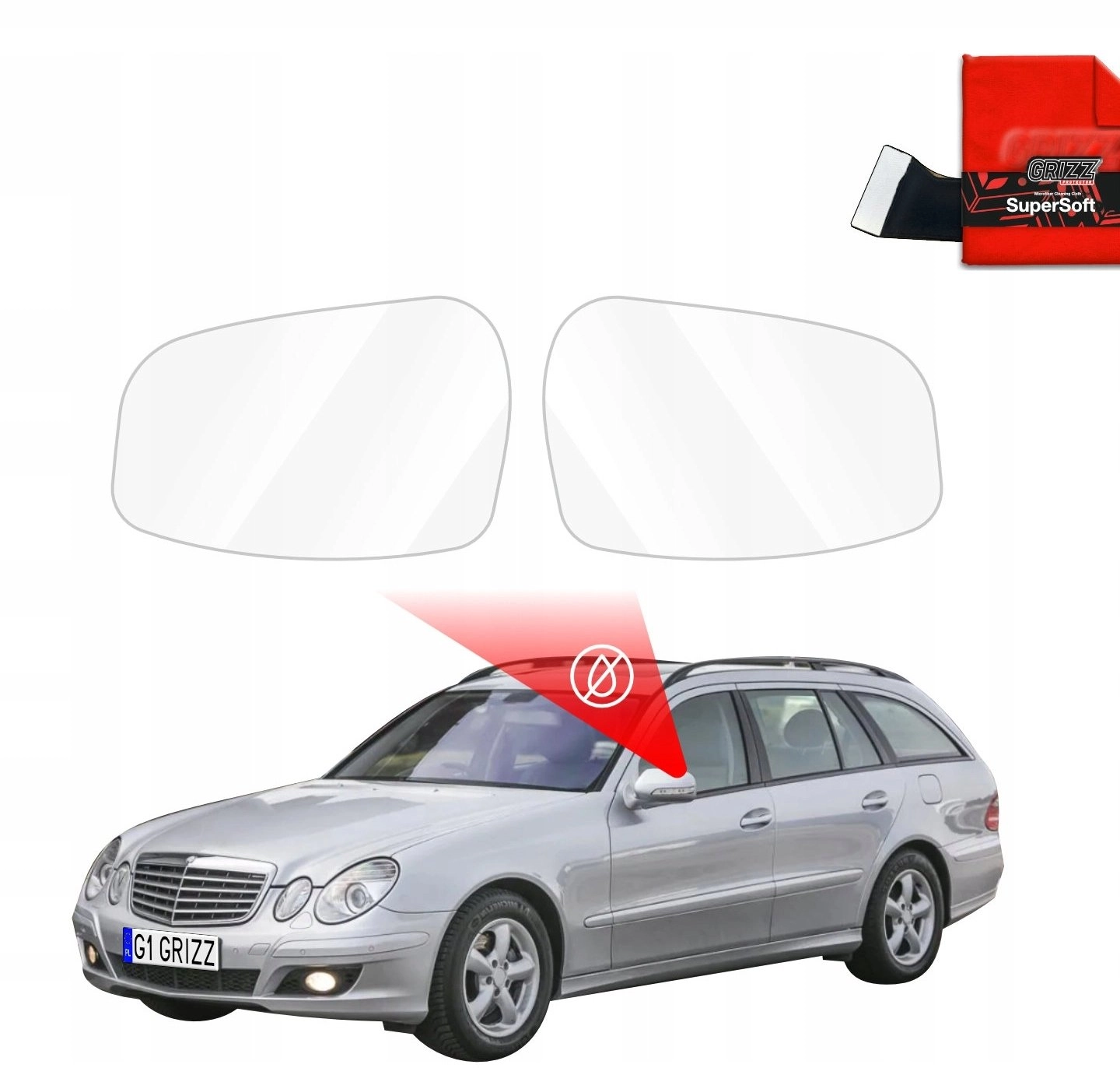 GrizzGlass GrizzGlass ZeroDrop Mirror Rain Cover