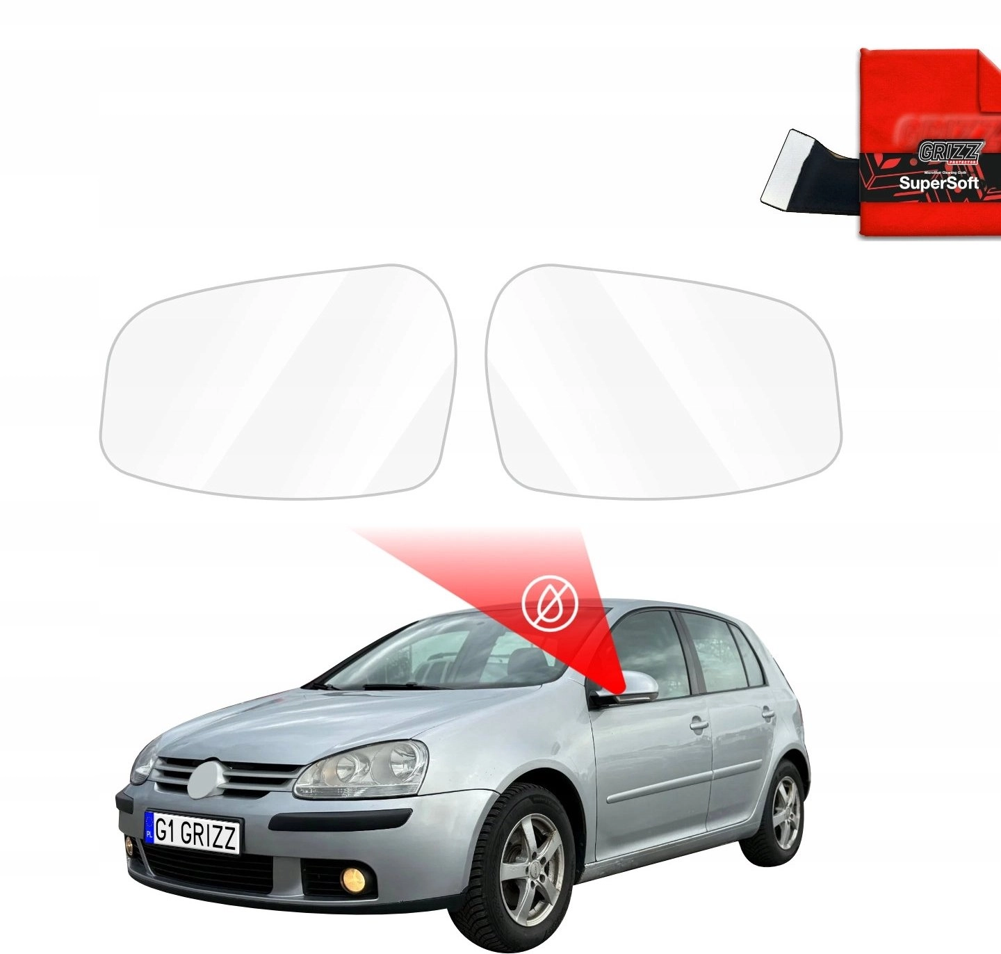 GrizzGlass GrizzGlass ZeroDrop mirror rain film