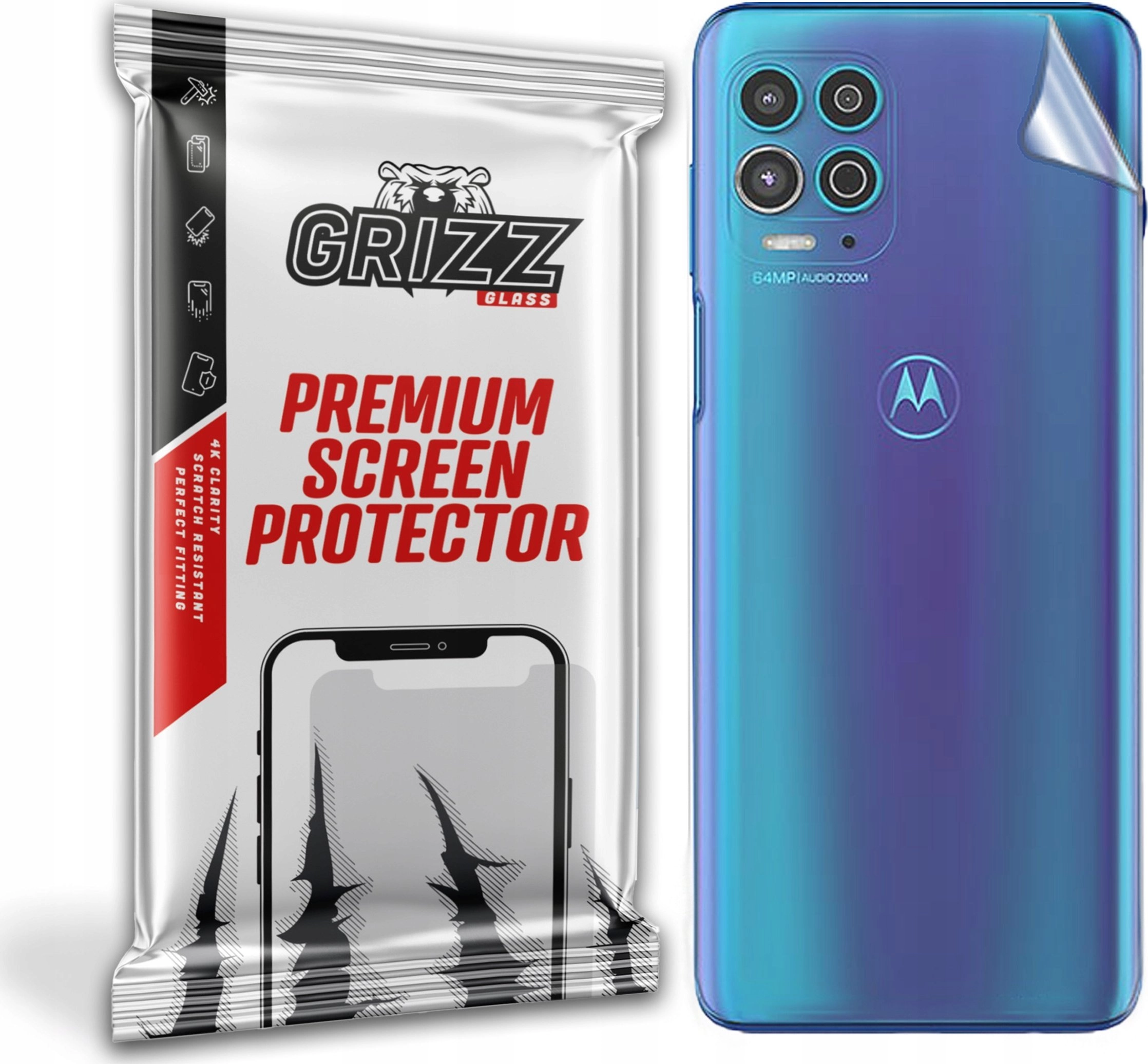 GrizzGlass Folia na tył Grizz Motorola