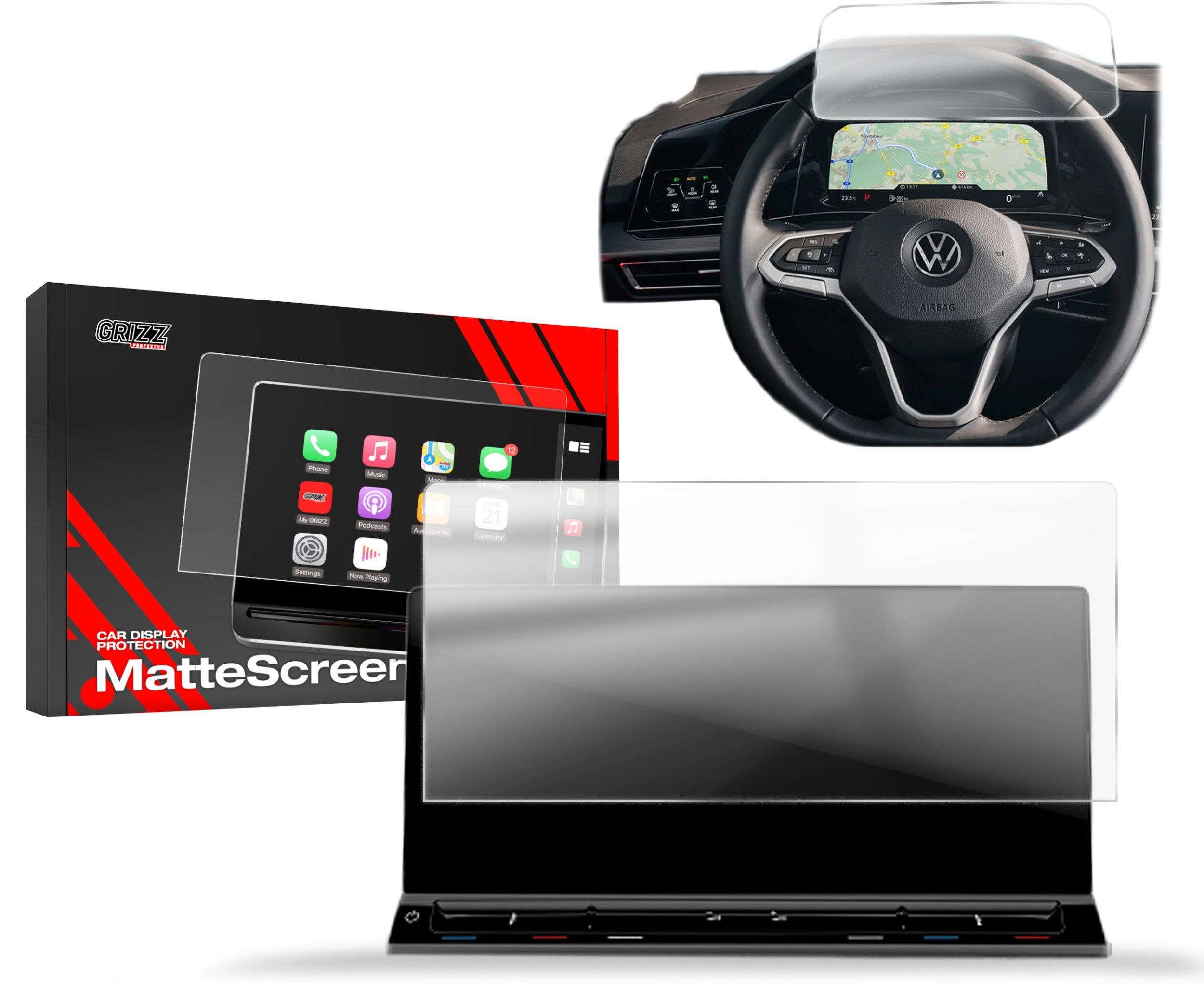 GrizzGlass GrizzGlass CarDisplay Protection matte foil