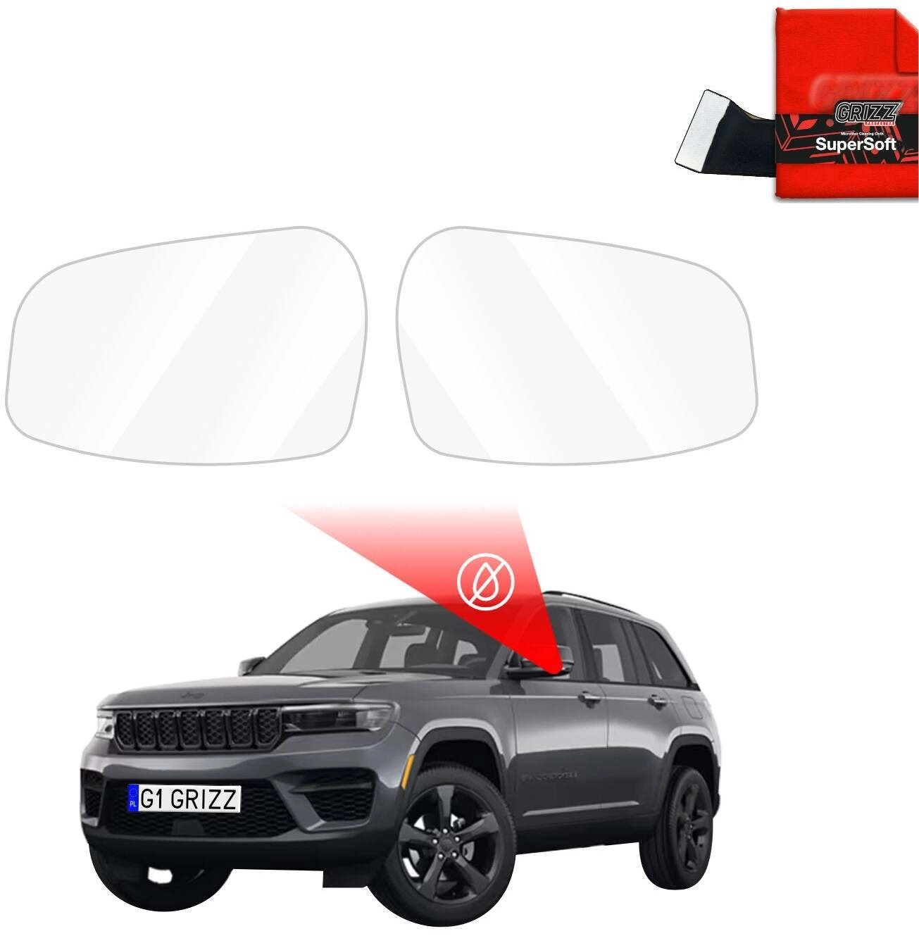 GrizzGlass GrizzGlass ZeroDrop Mirror Rain Cover