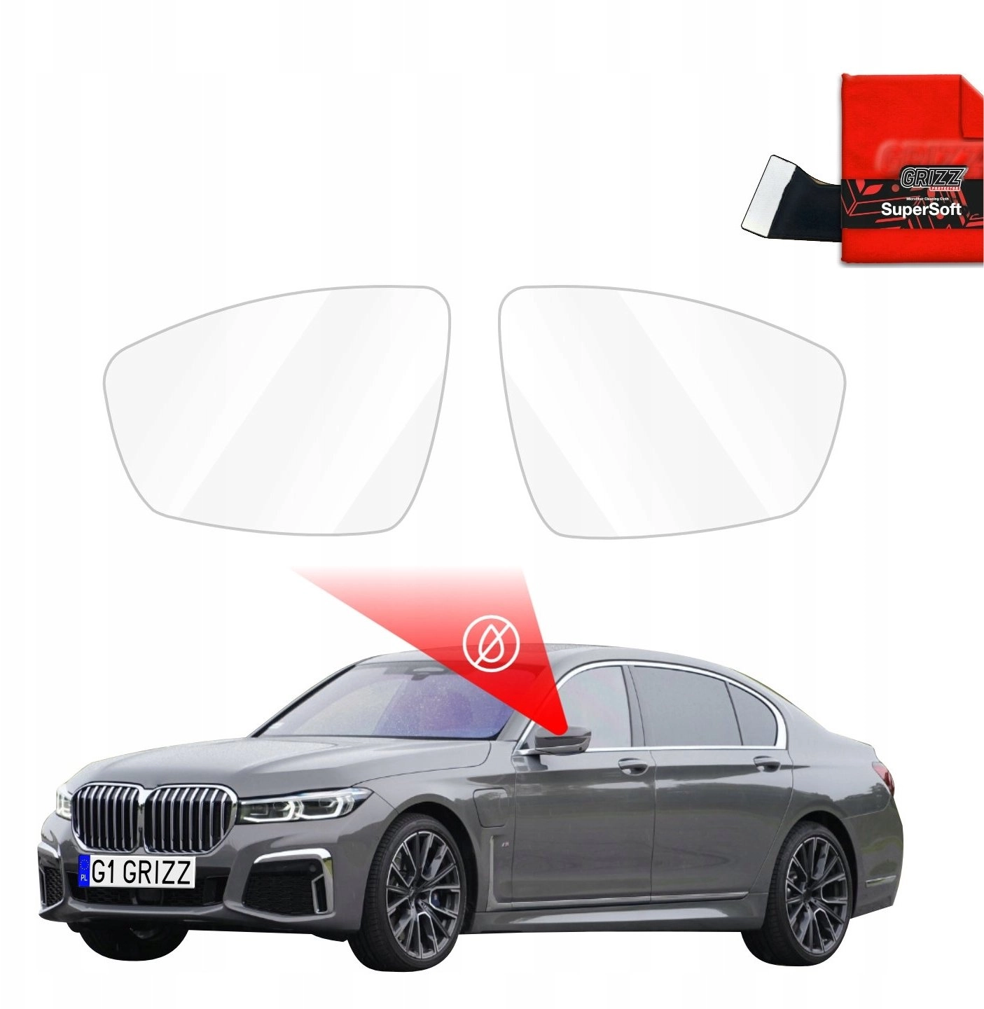 GrizzGlass GrizzGlass ZeroDrop rainproof mirror foil
