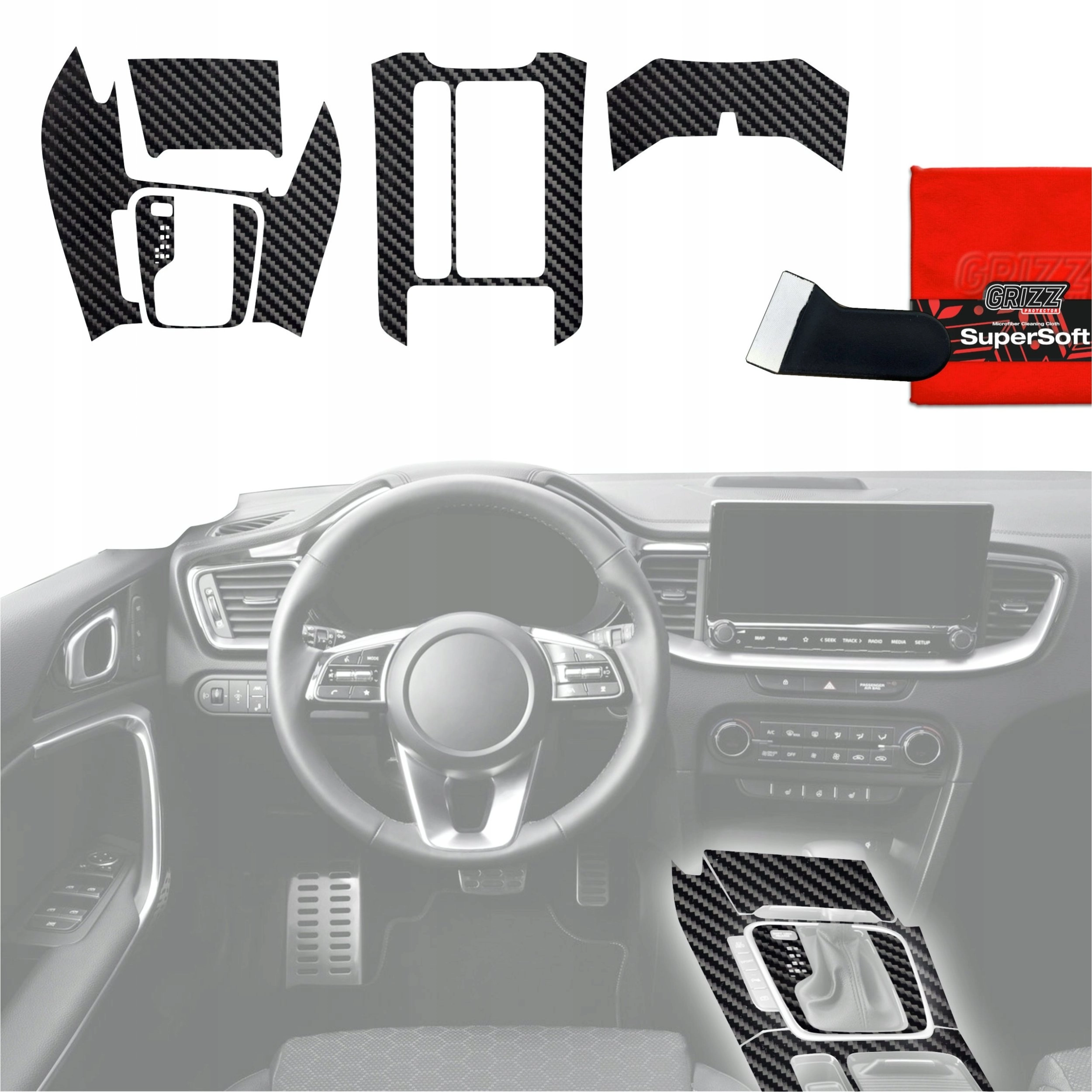 GrizzGlass GrizzGlass PianoSkin Carbon Glossy interior
