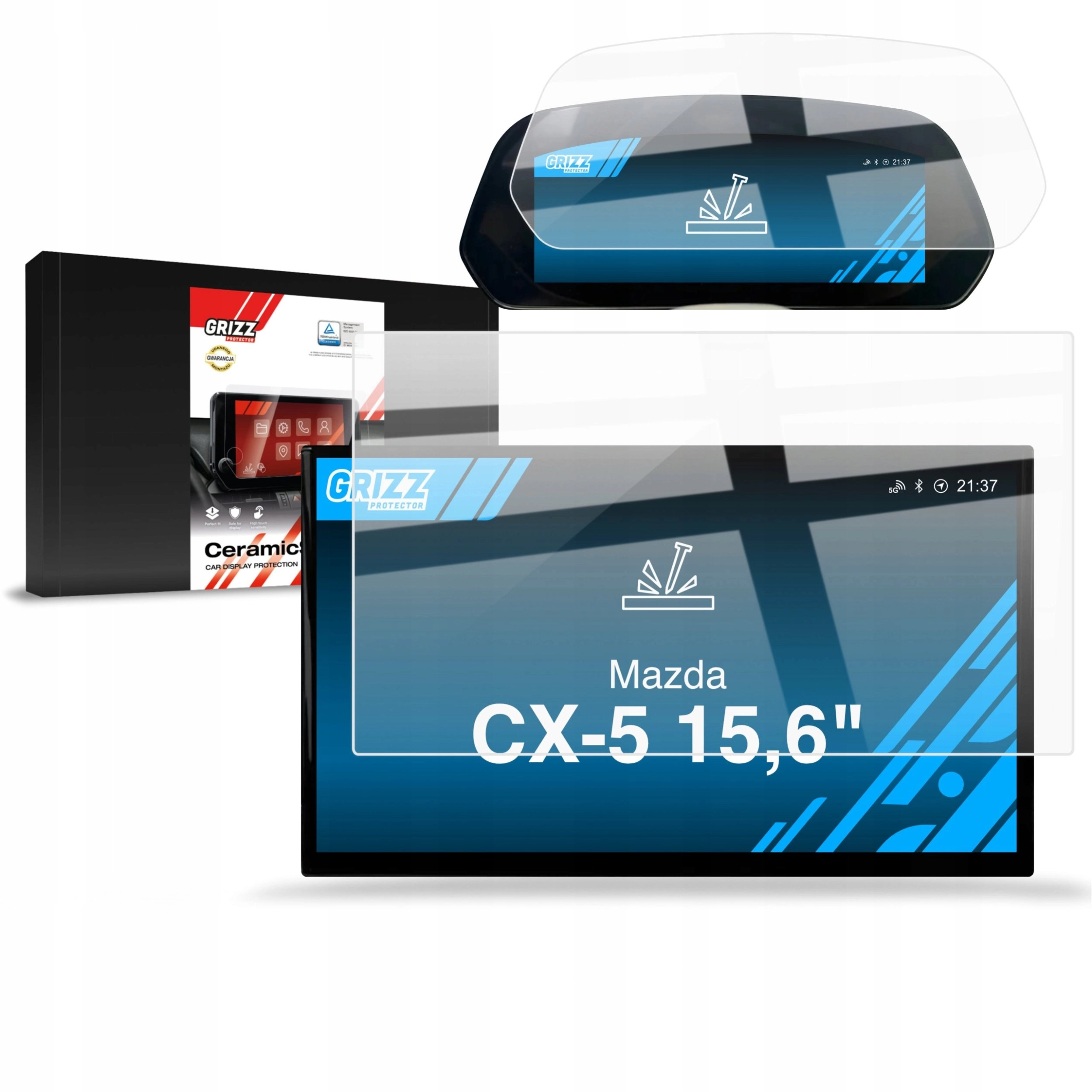 GrizzGlass GrizzGlass CarDisplay Protection ceramic foil