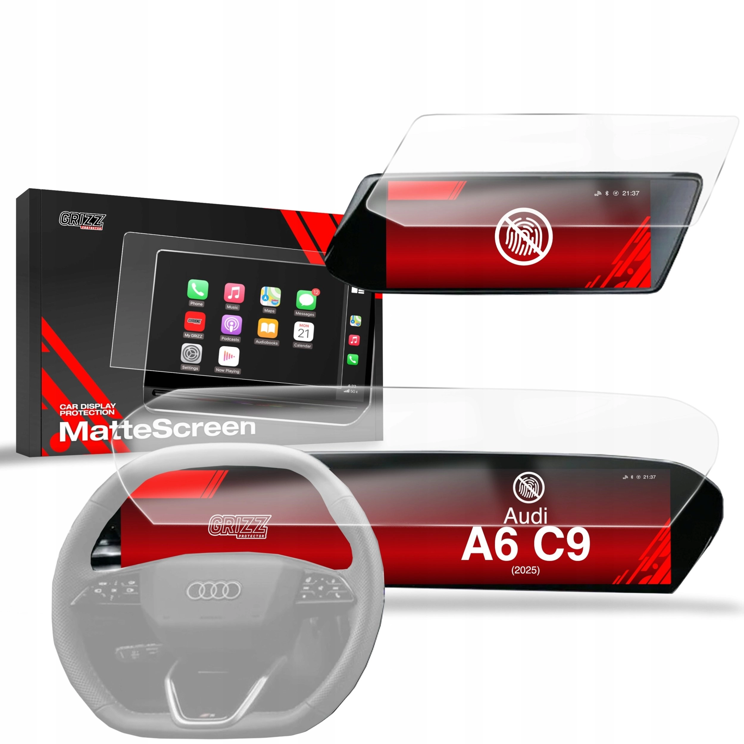 GrizzGlass Folia matowa GrizzGlass CarDisplay Protection