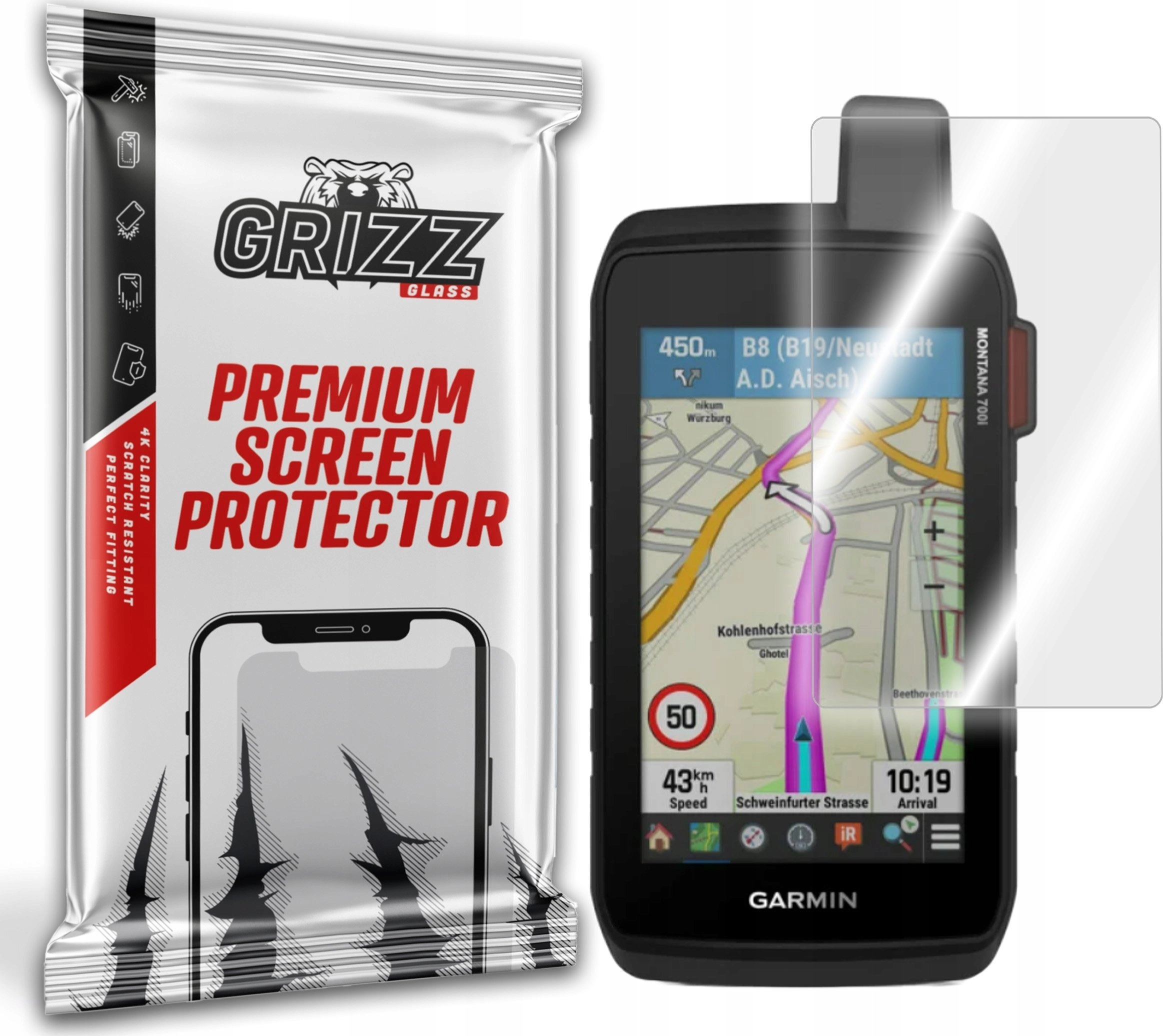 GrizzGlass Szkło hybrydowe GrizzGlass HybridGlass Garmin